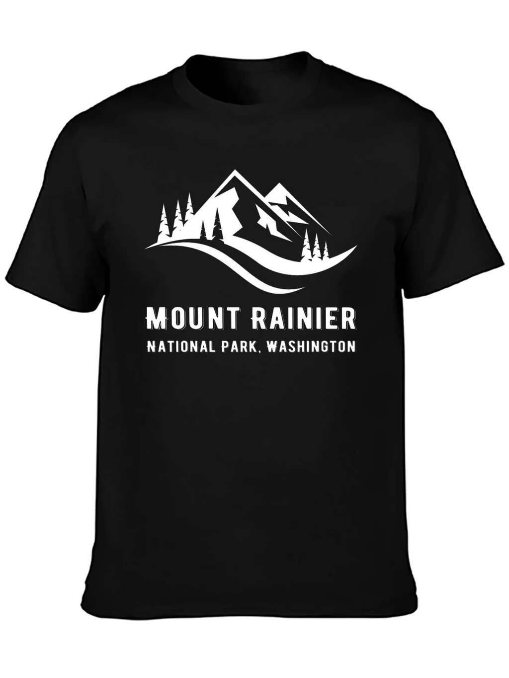 Mount Rainier National Park Black T-Shirt