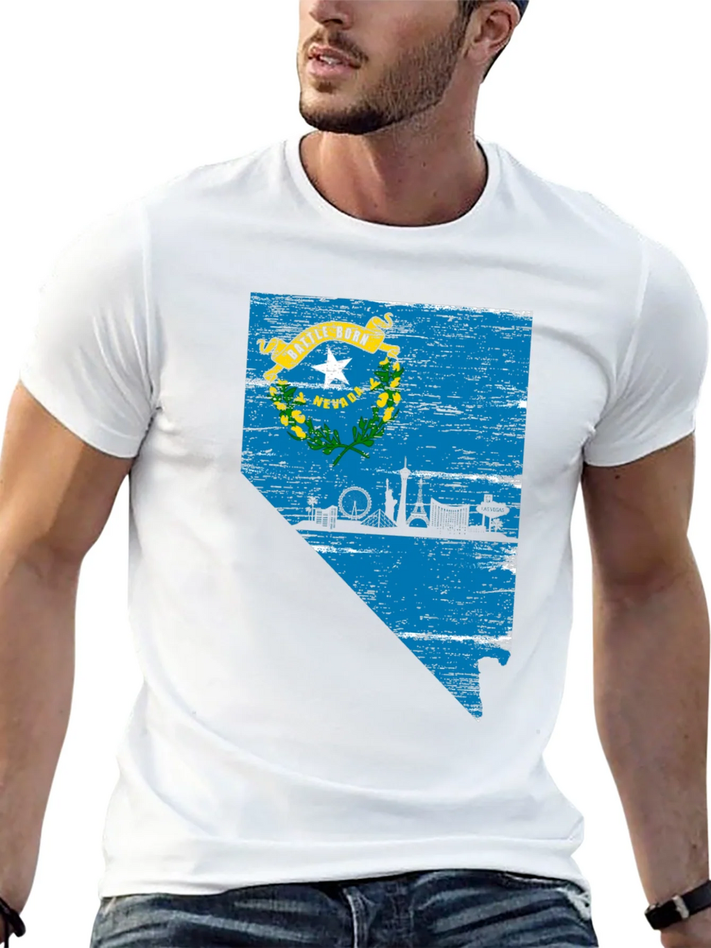 Nevada State Flag Graphic T-Shirt