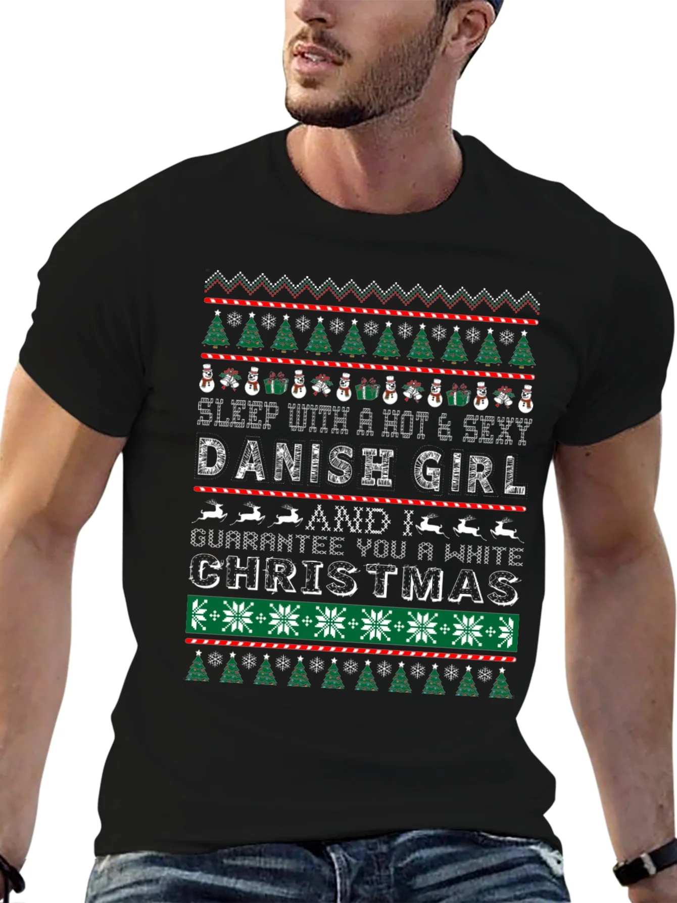 Hot Danish Girl Christmas Sweater T-Shirt