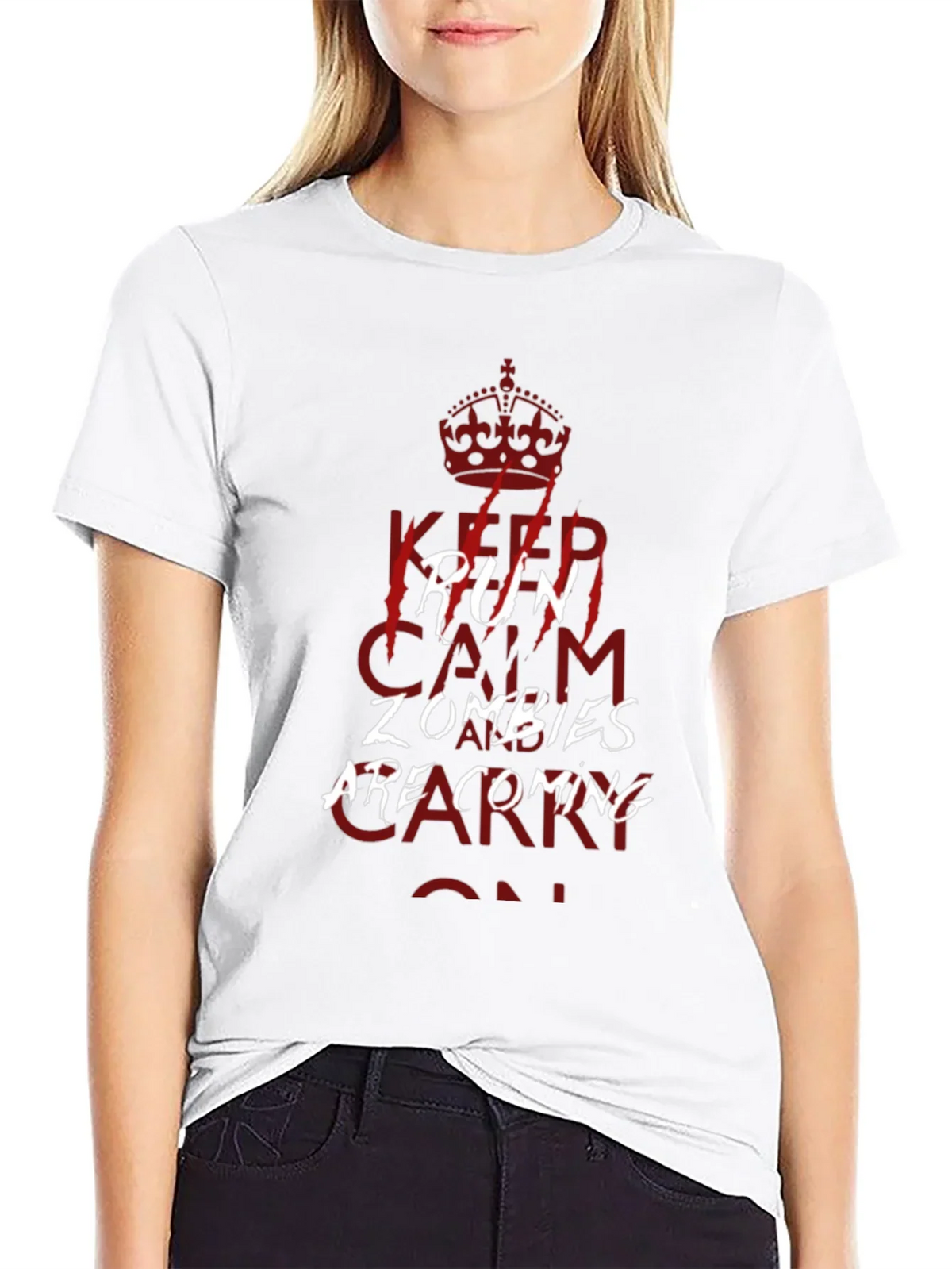 Keep Run Calm Zombies T-Shirt