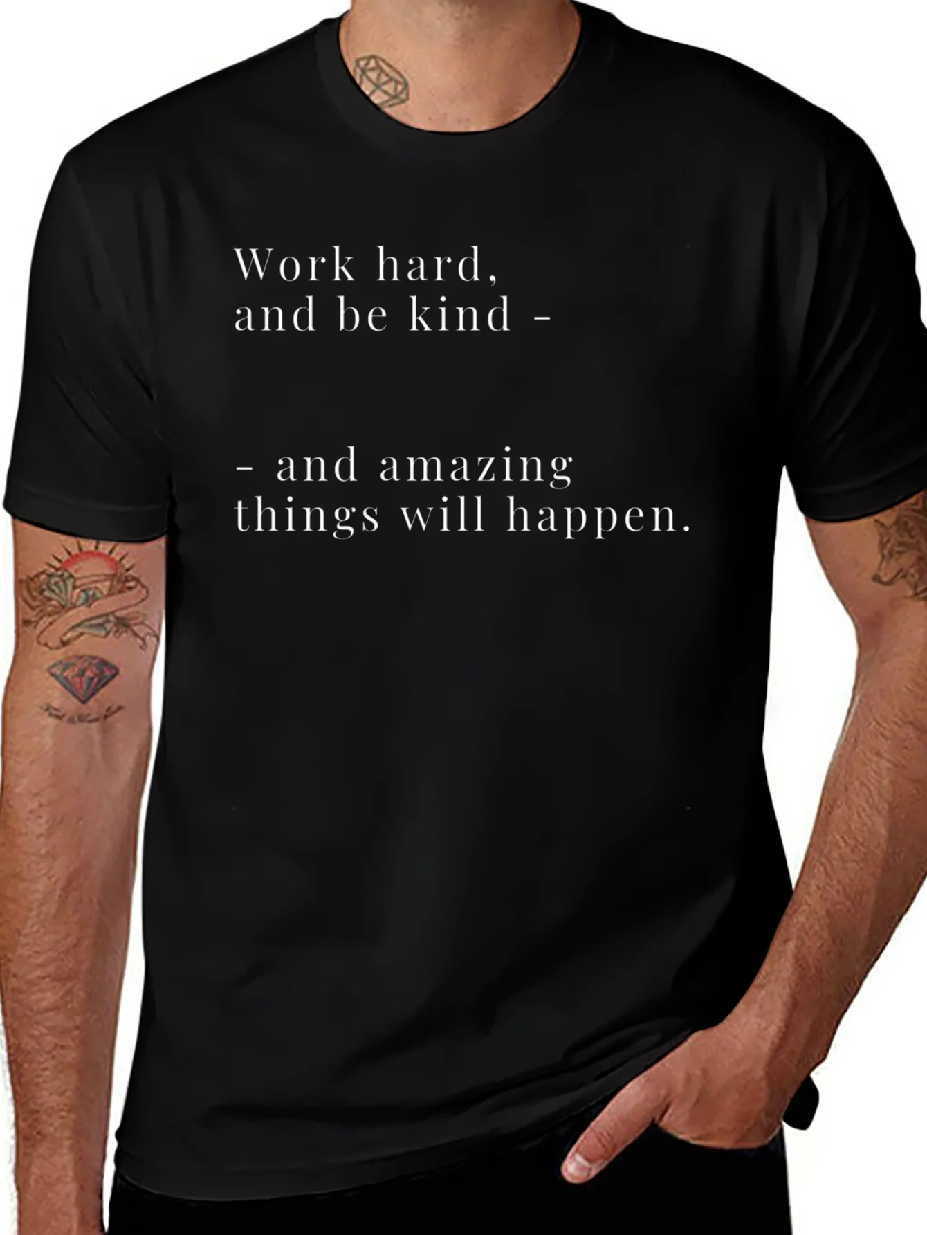 Work Hard Be Kind T-Shirt - Motivational Tee