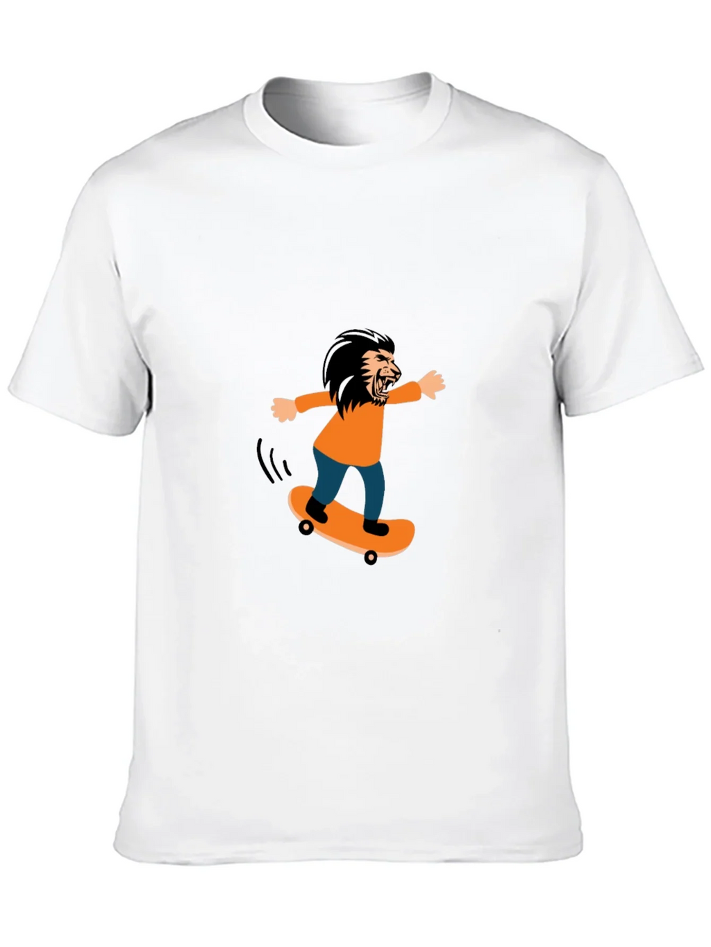 Skateboarding Lion Graphic Tee