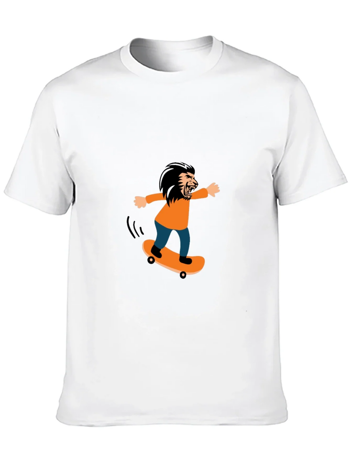Skateboarding Lion Graphic Tee