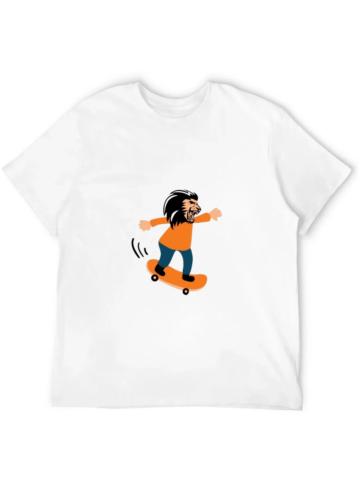 Skateboarding Lion Graphic Tee