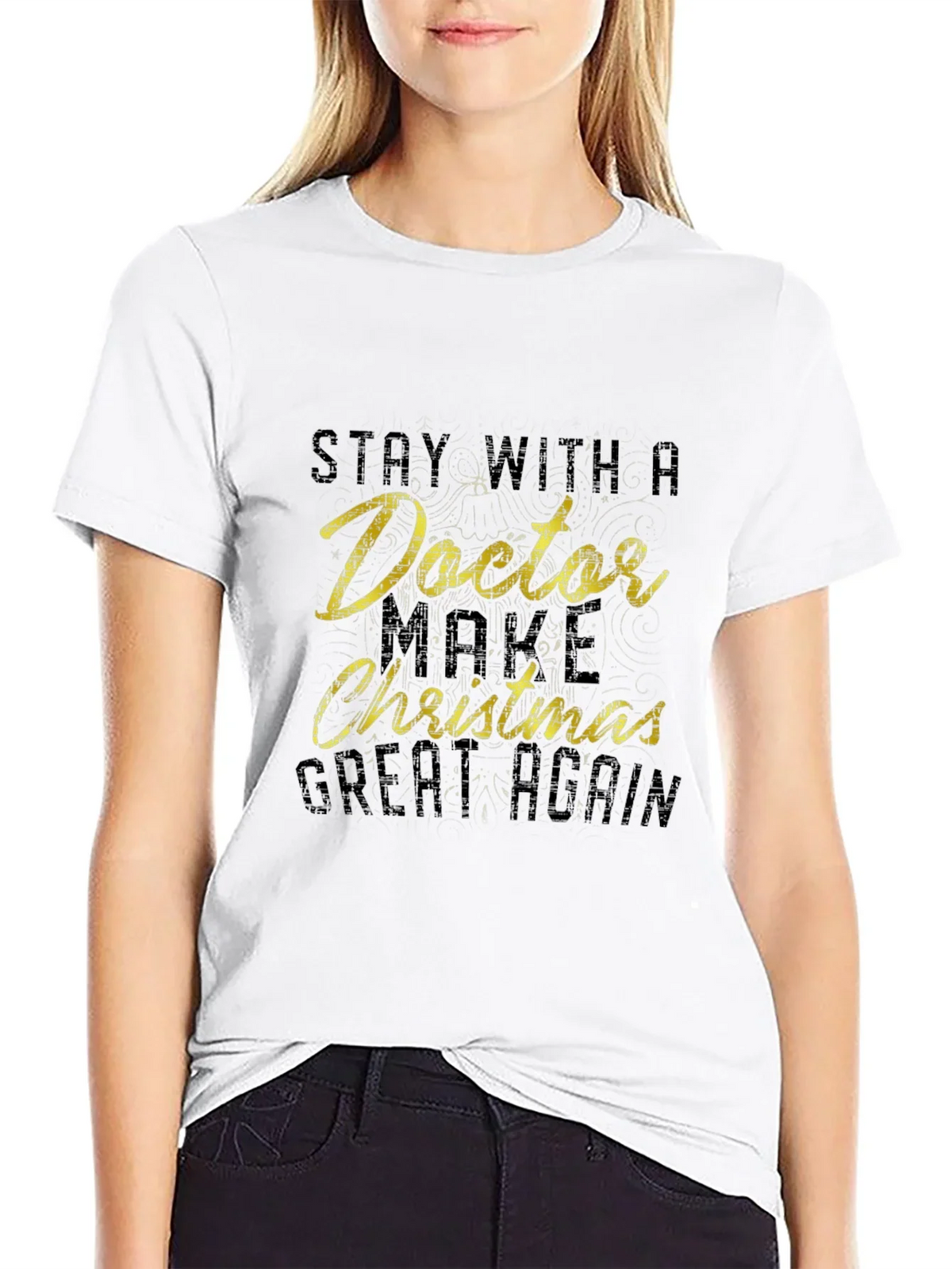 Stay with Doctor Christmas T-Shirt