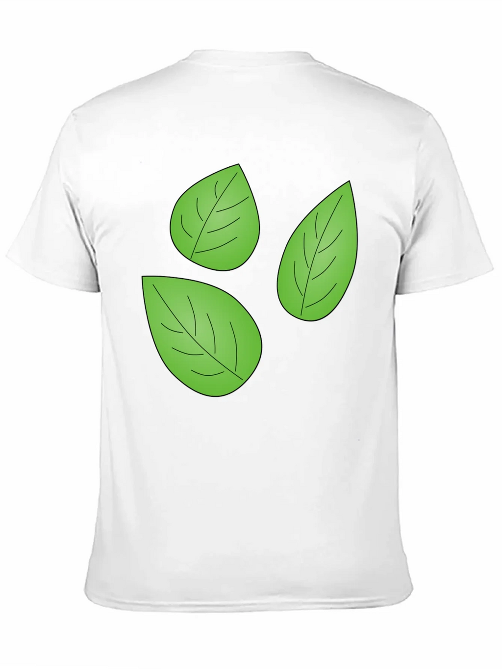 Leaf Pattern Black T-Shirt