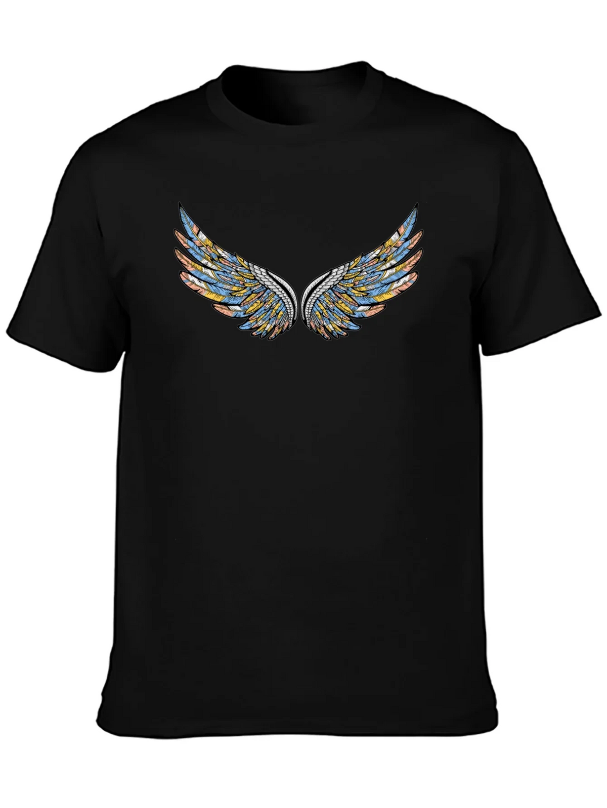 Wings Graphic Black T-Shirt