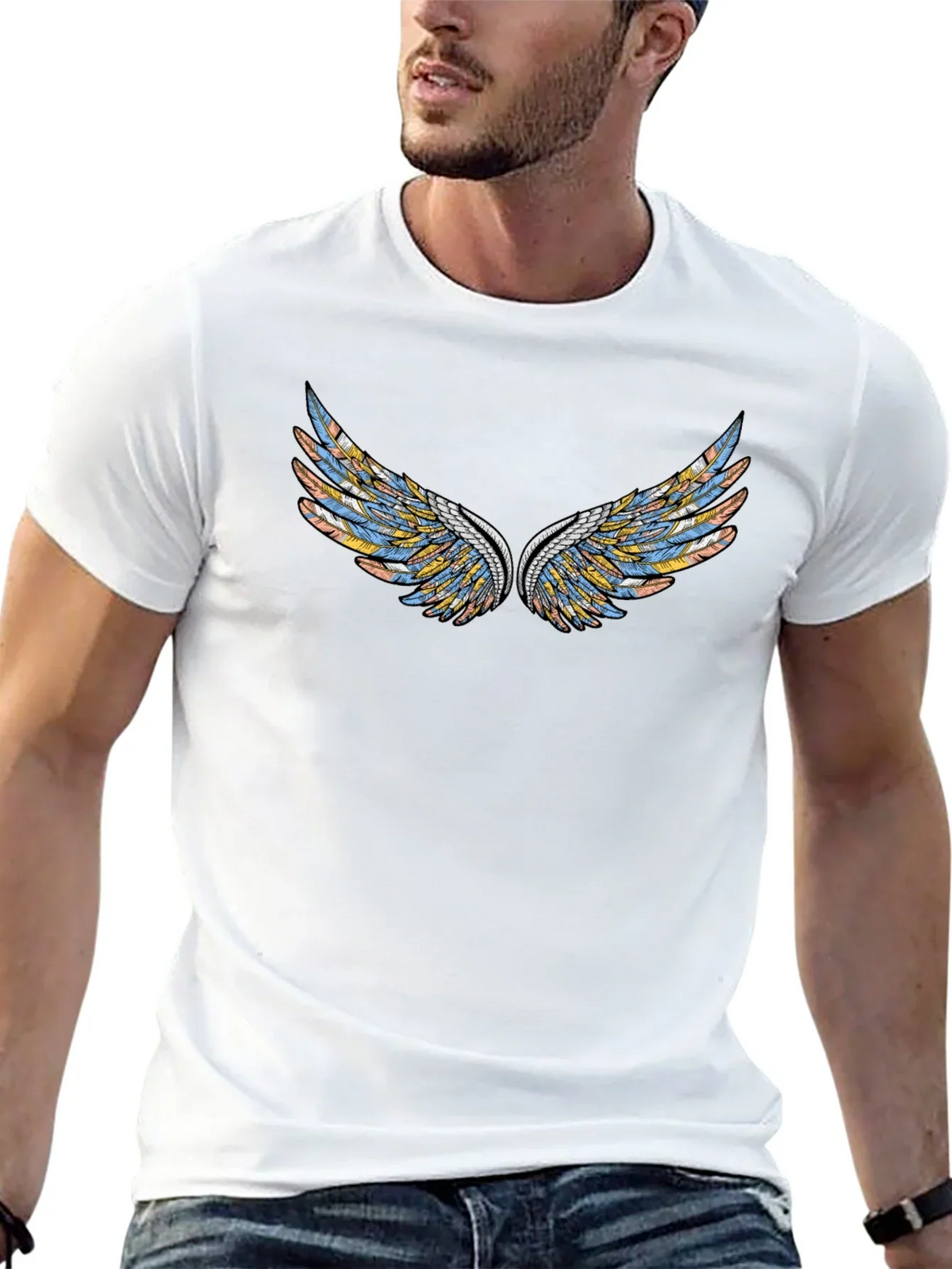 Wings Graphic Black T-Shirt
