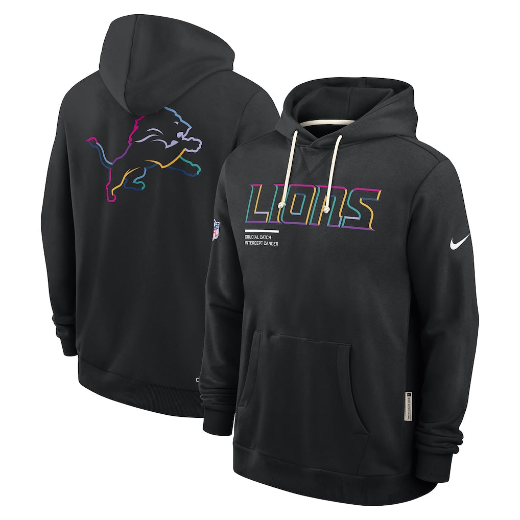 Men's New Orleans Saints  Black 2025  Crucial Catch Sideline Standard Issue Dri-FIT Hoodie