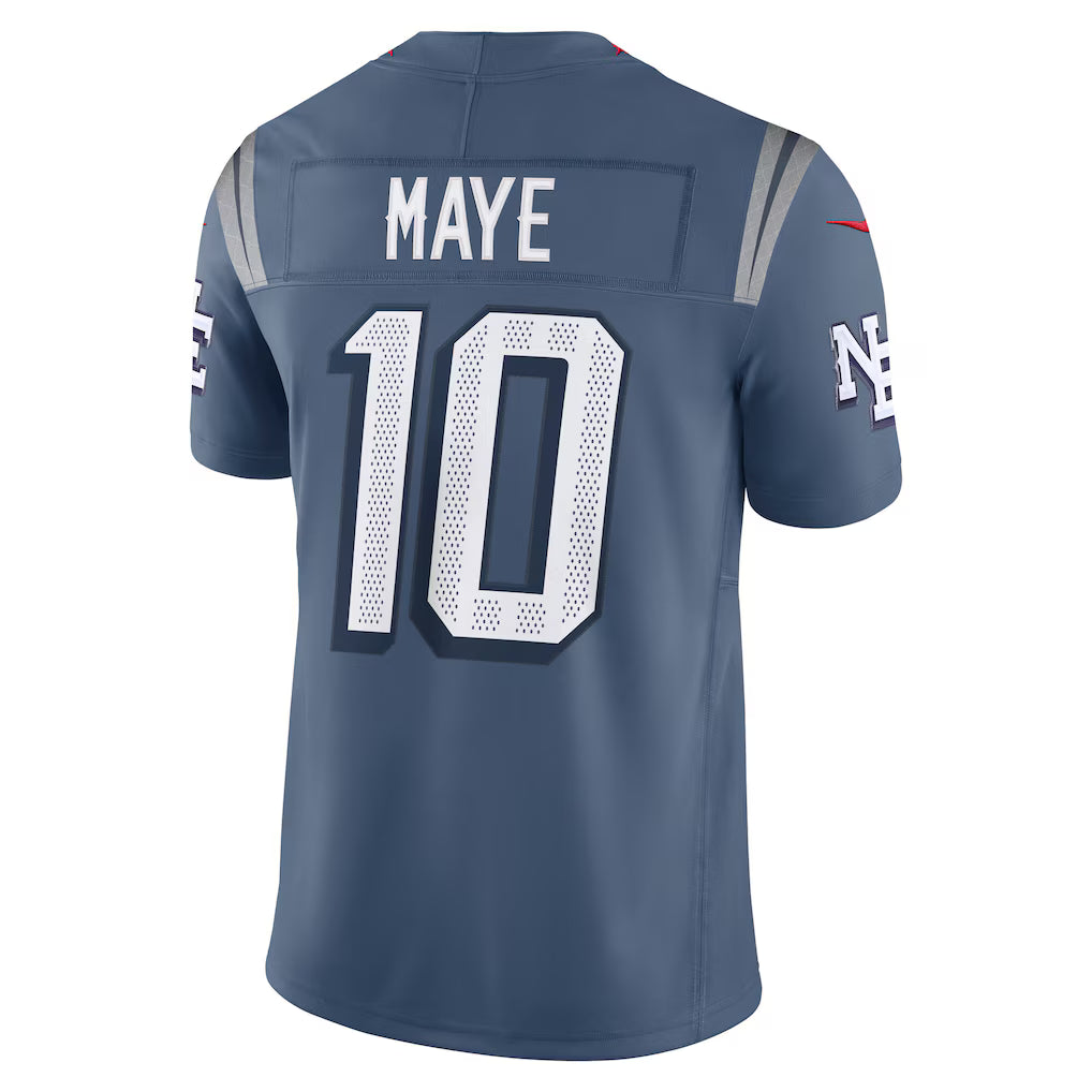NE.Patriots #10 Drake Maye Storm Blue 2025 Rivalries Collection Limited Jersey Stitched American Football Jerseys