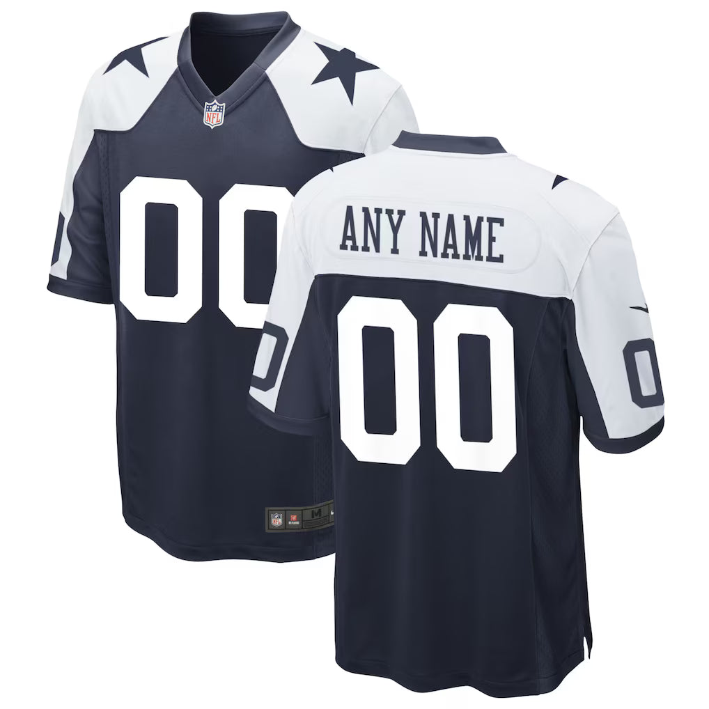 Custom Dallas Cowboys Alternate Jersey - Navy