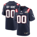 Custom New England Patriots Super Bowl LX Patch Jersey - Navy