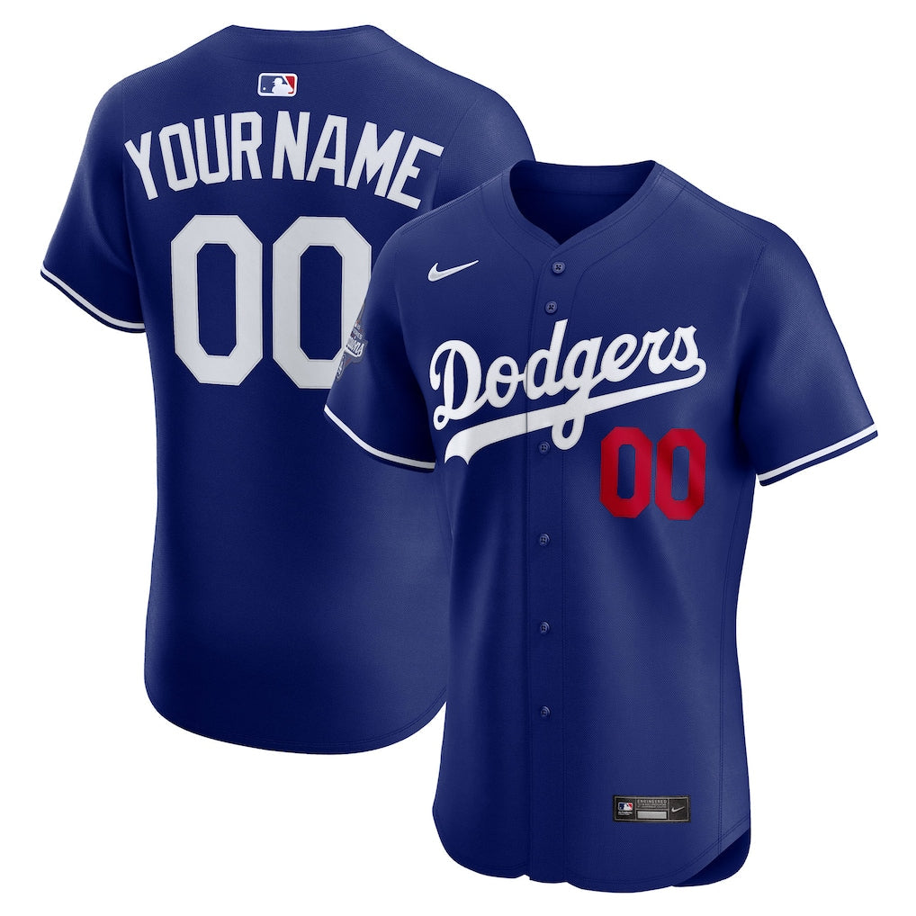 Custom Los Angeles Dodgers 2025 World Series Champions Alternate Jersey - Royal
