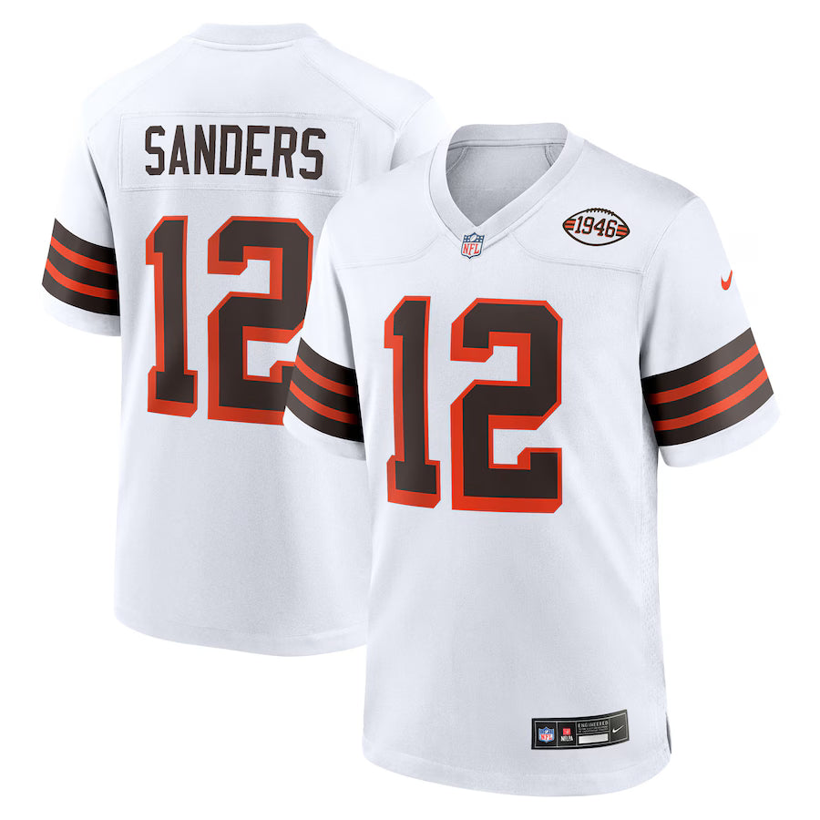 Shedeur Sanders Cleveland Browns 2025  Draft 2nd Alternate Jersey - White