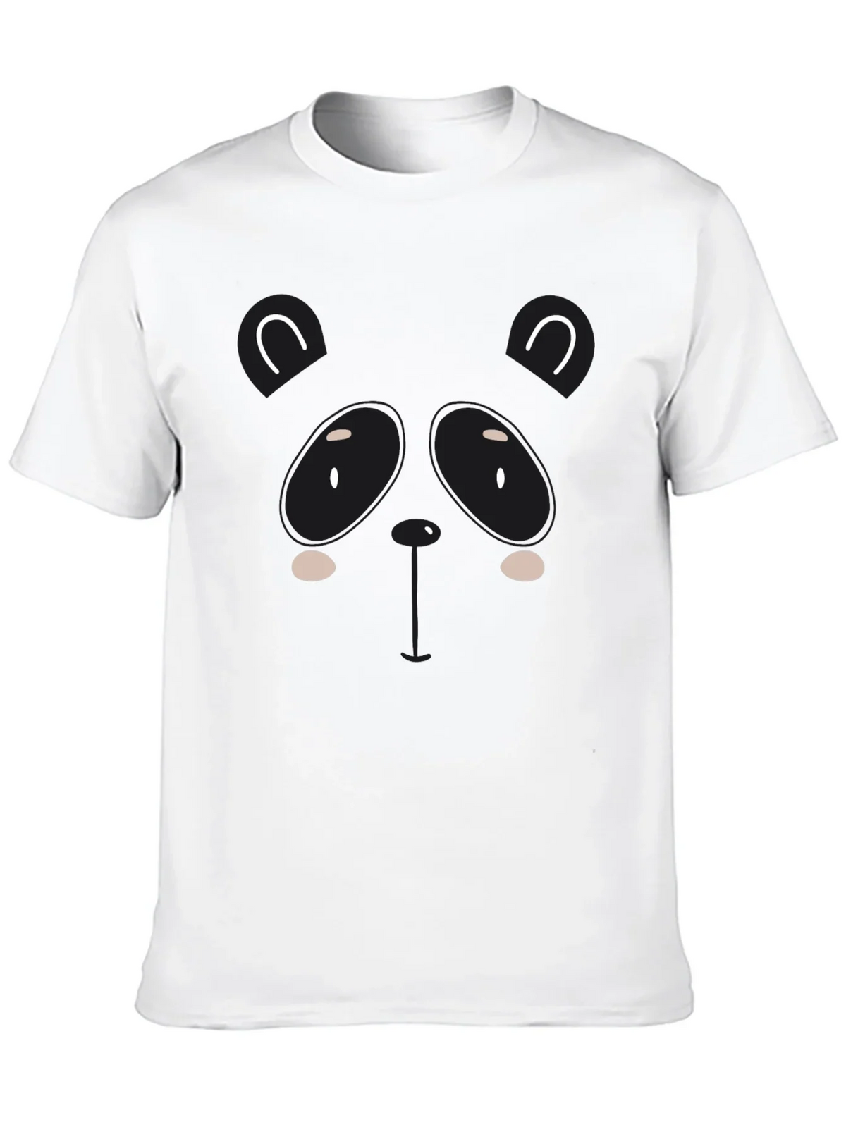 Cute Panda Graphic Black T-Shirt