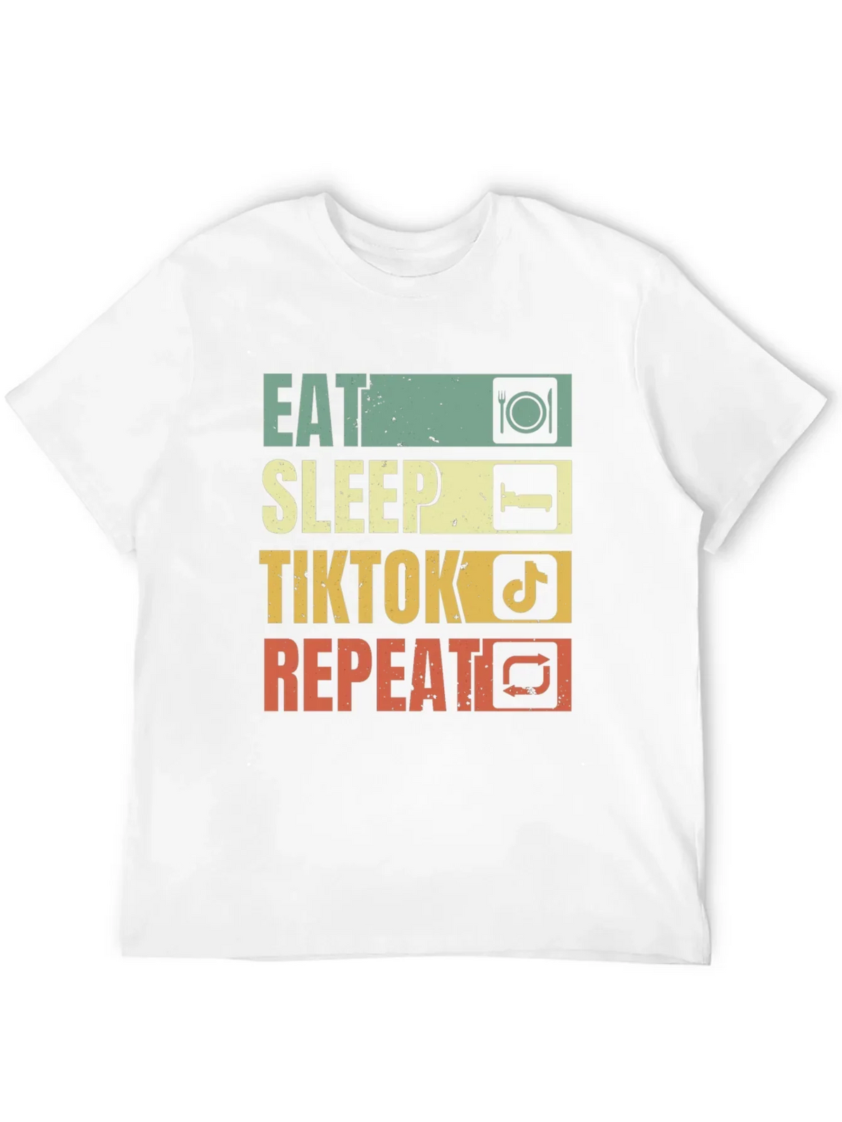 Eat Sleep TikTok Repeat Black T-Shirt