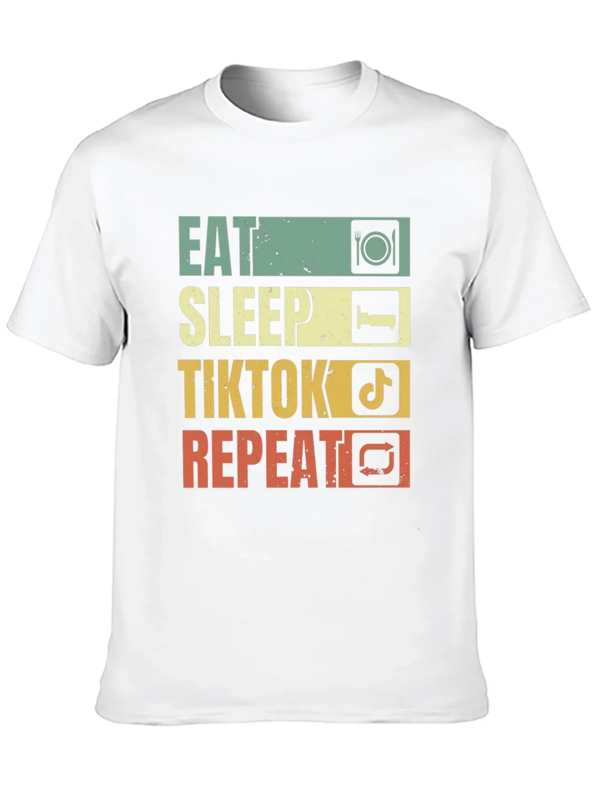 Eat Sleep TikTok Repeat Black T-Shirt