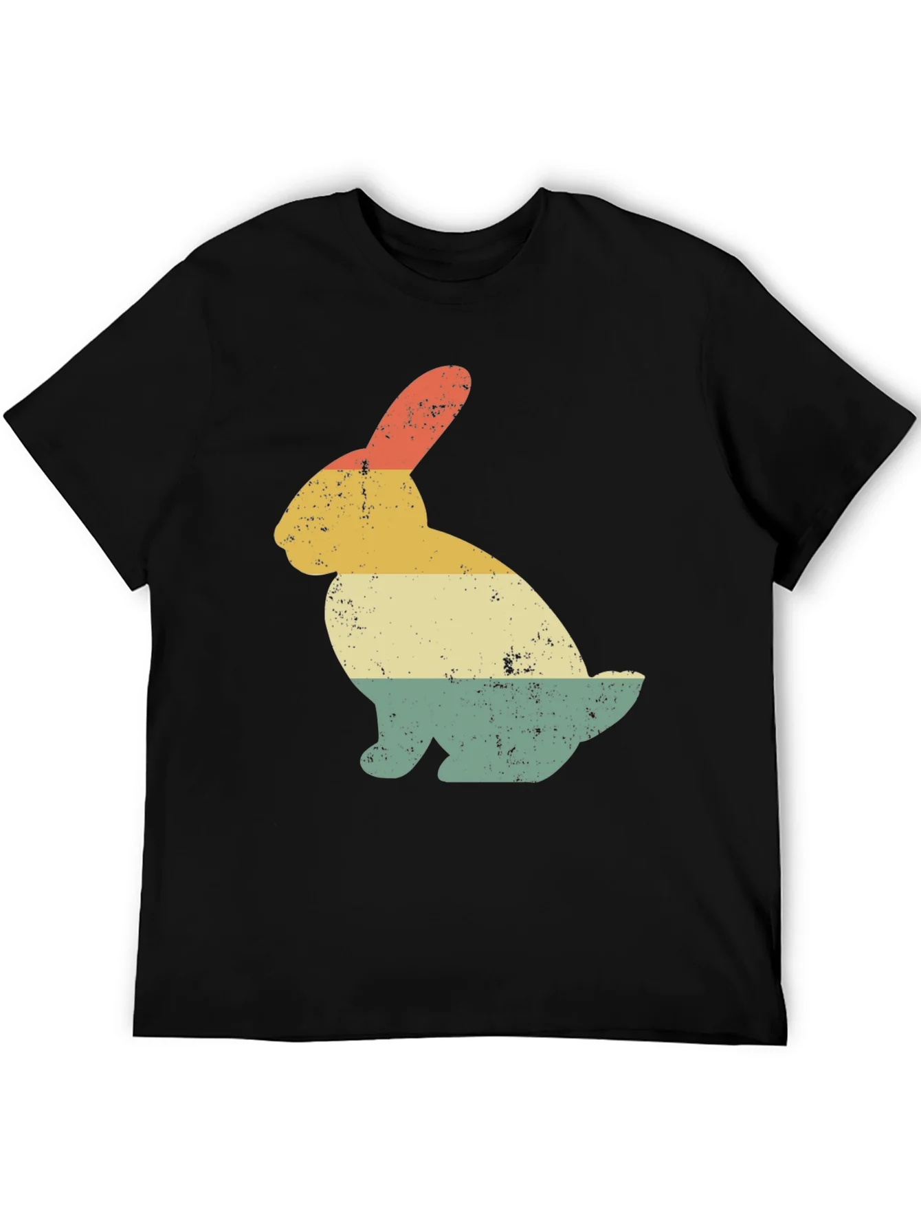 Retro Rabbit Graphic Tee - Vintage Style Easter Shirt