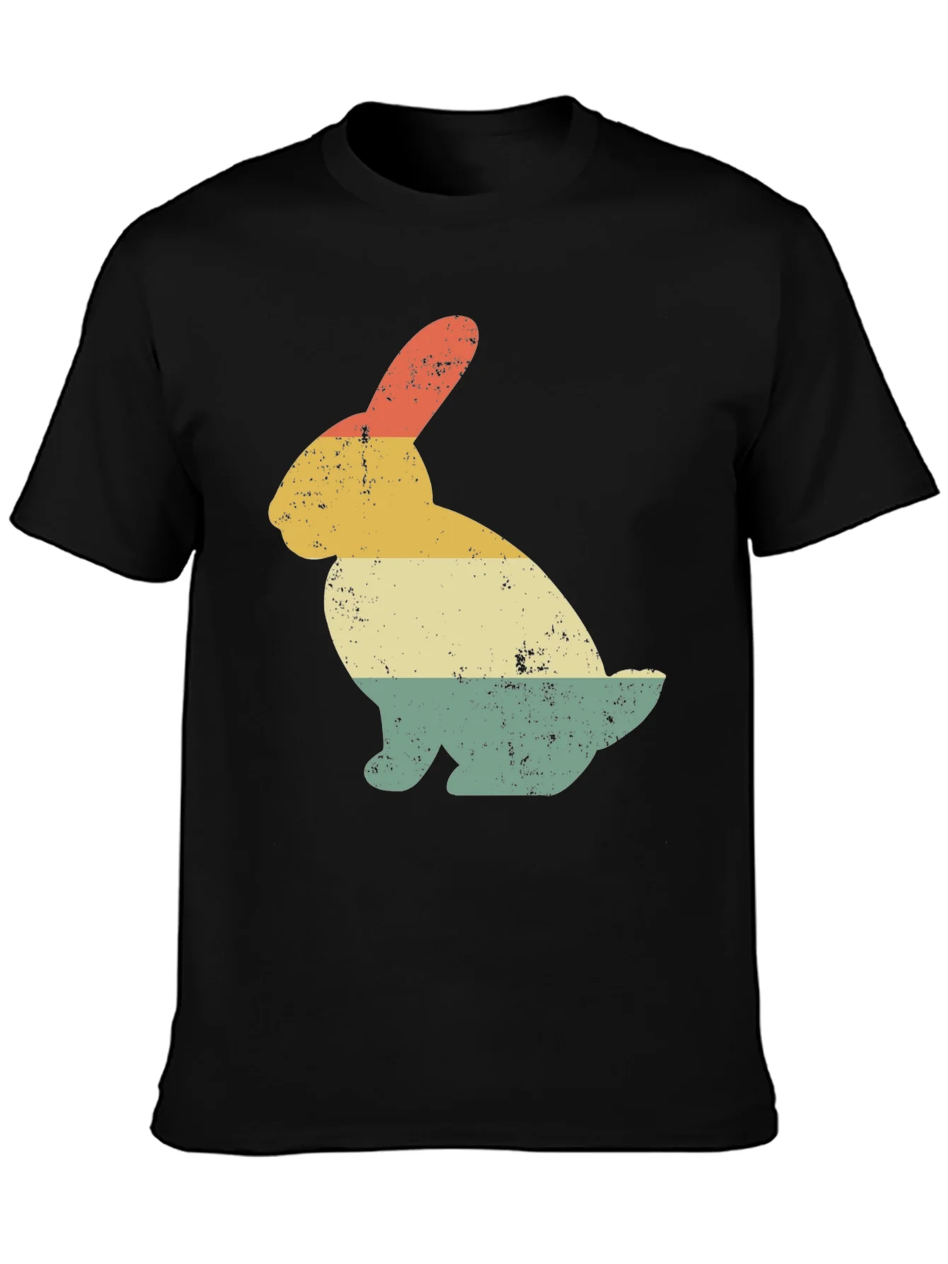 Retro Rabbit Graphic Tee - Vintage Style Easter Shirt
