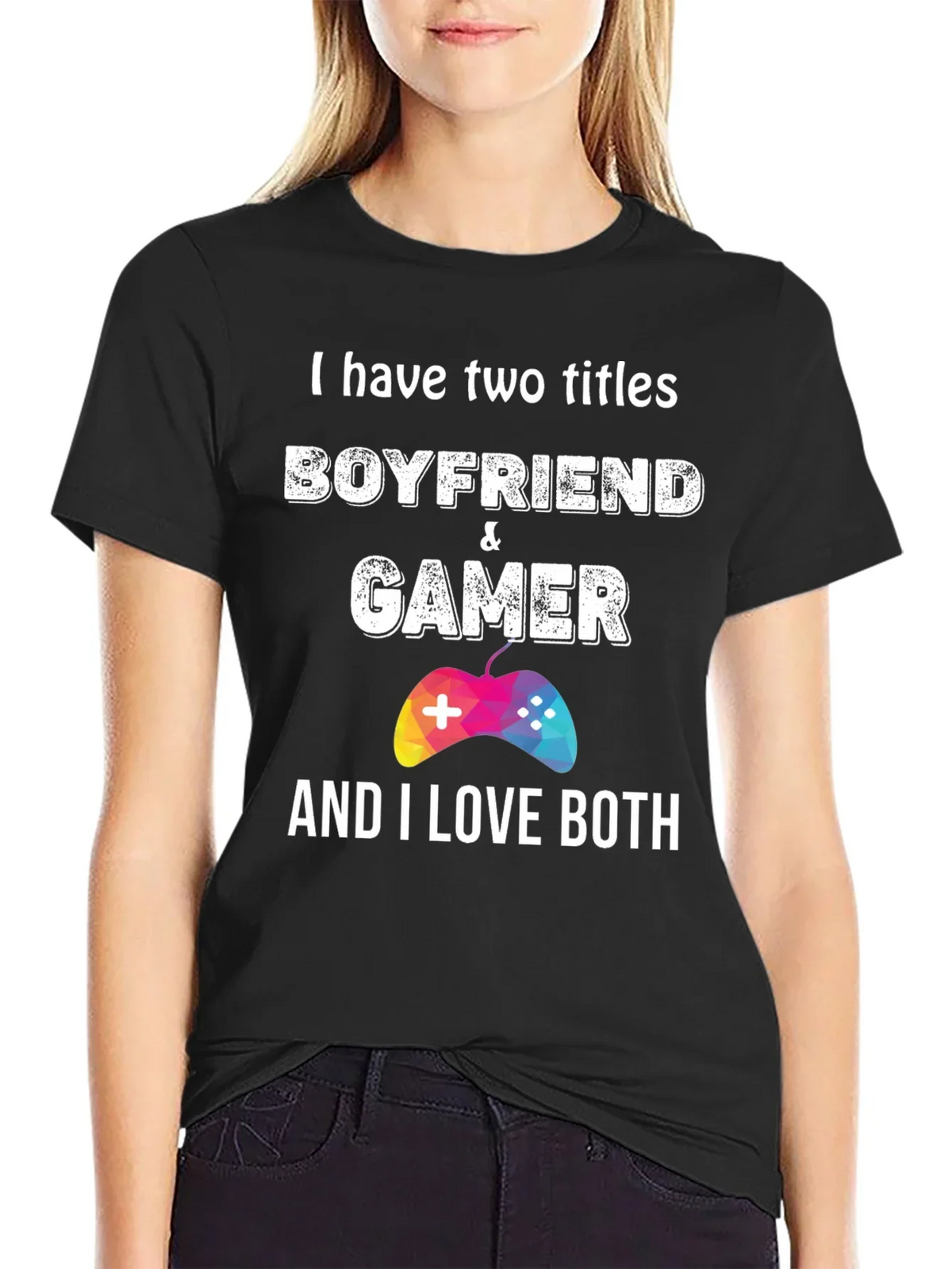 Boyfriend & Gamer Graphic Tee - I Love Both!