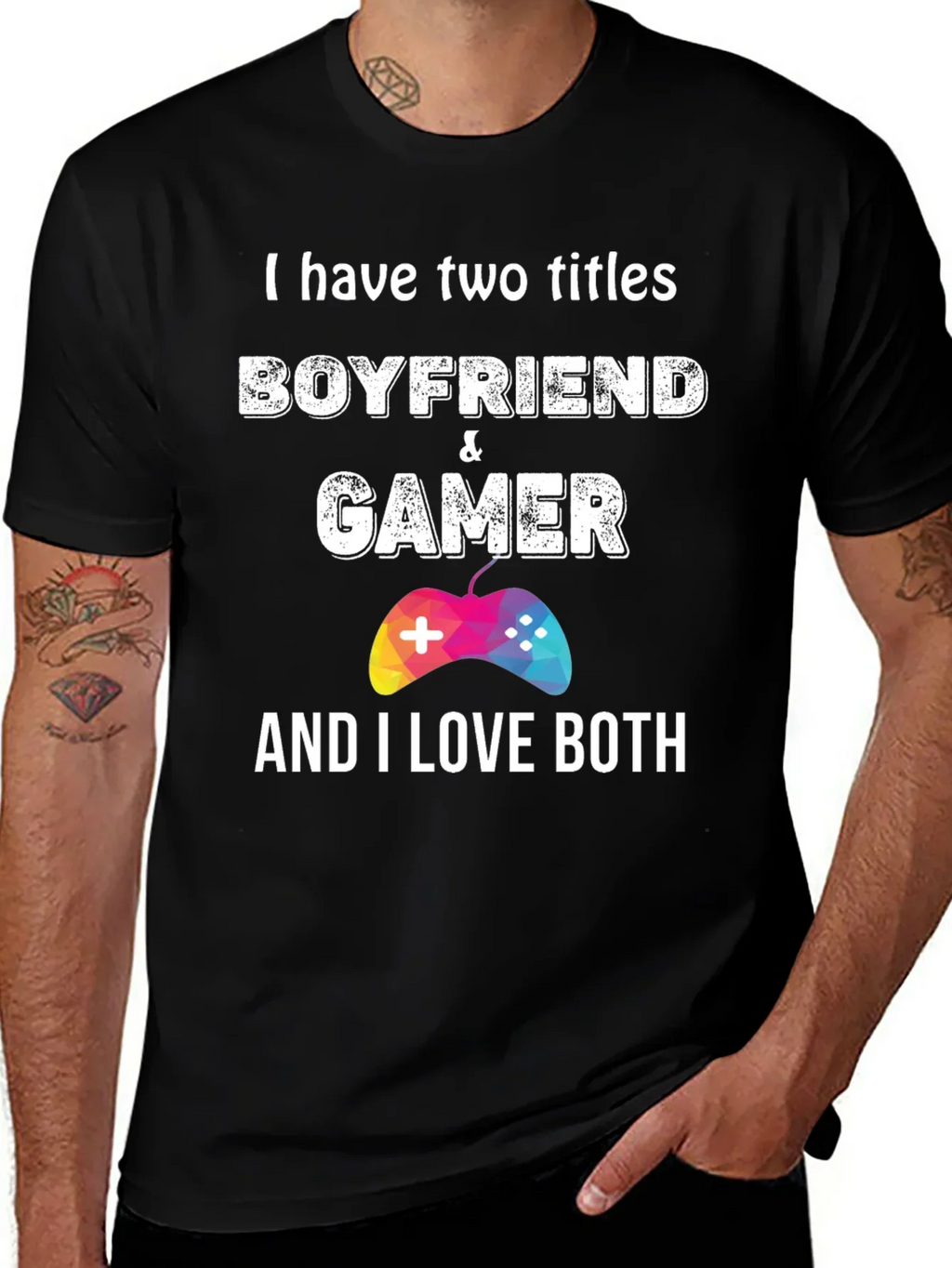 Boyfriend & Gamer Graphic Tee - I Love Both!