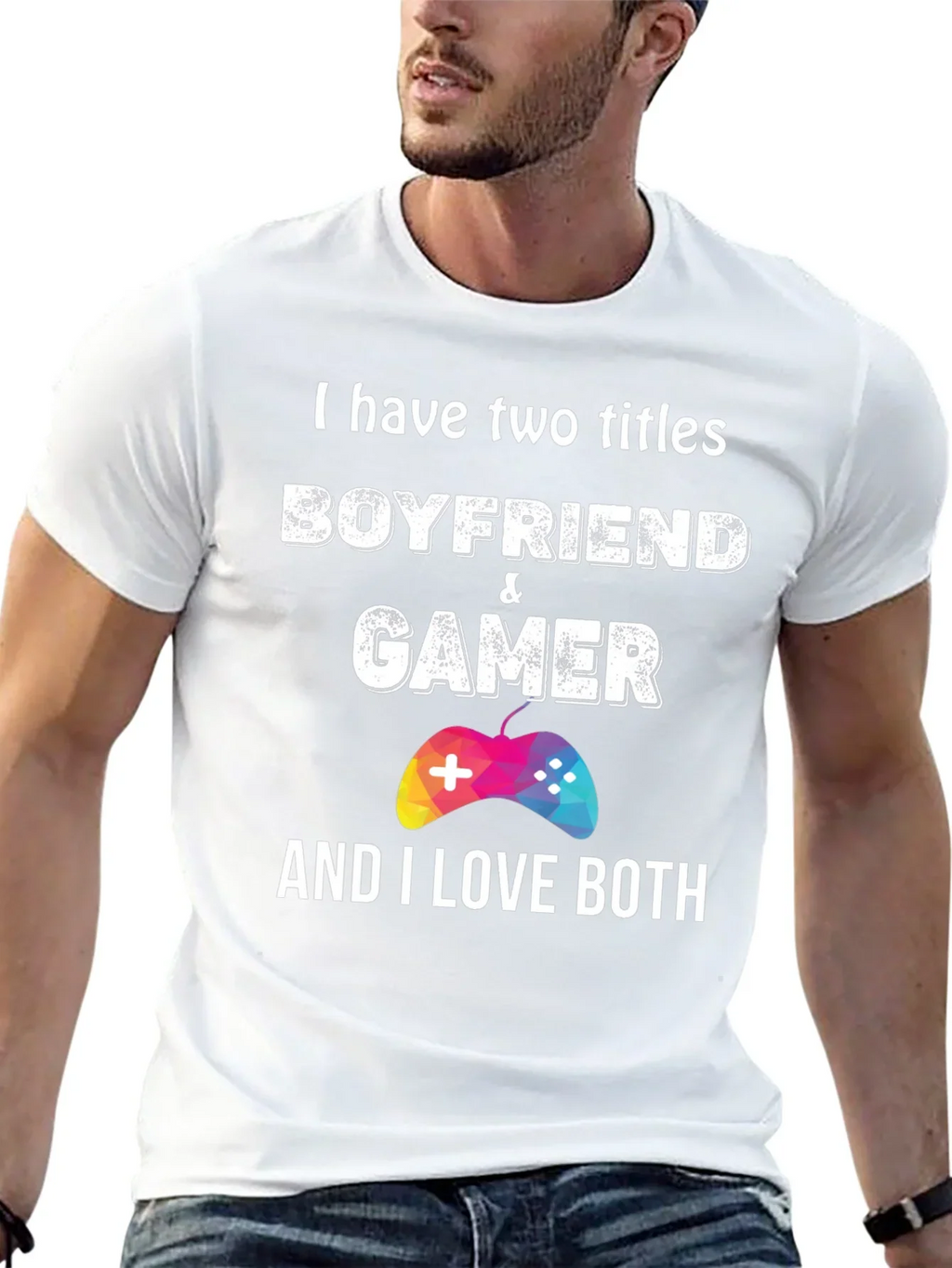Boyfriend & Gamer Graphic Tee - I Love Both!