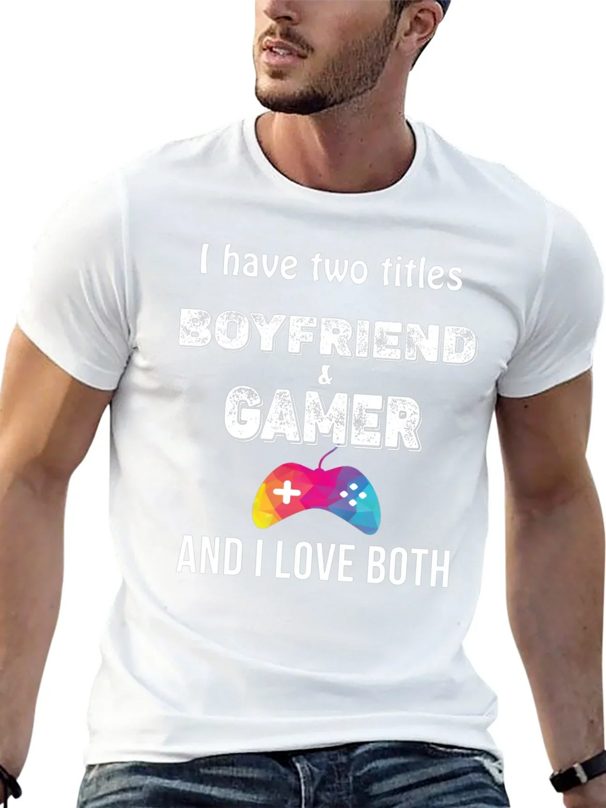 Boyfriend & Gamer Graphic Tee - I Love Both!