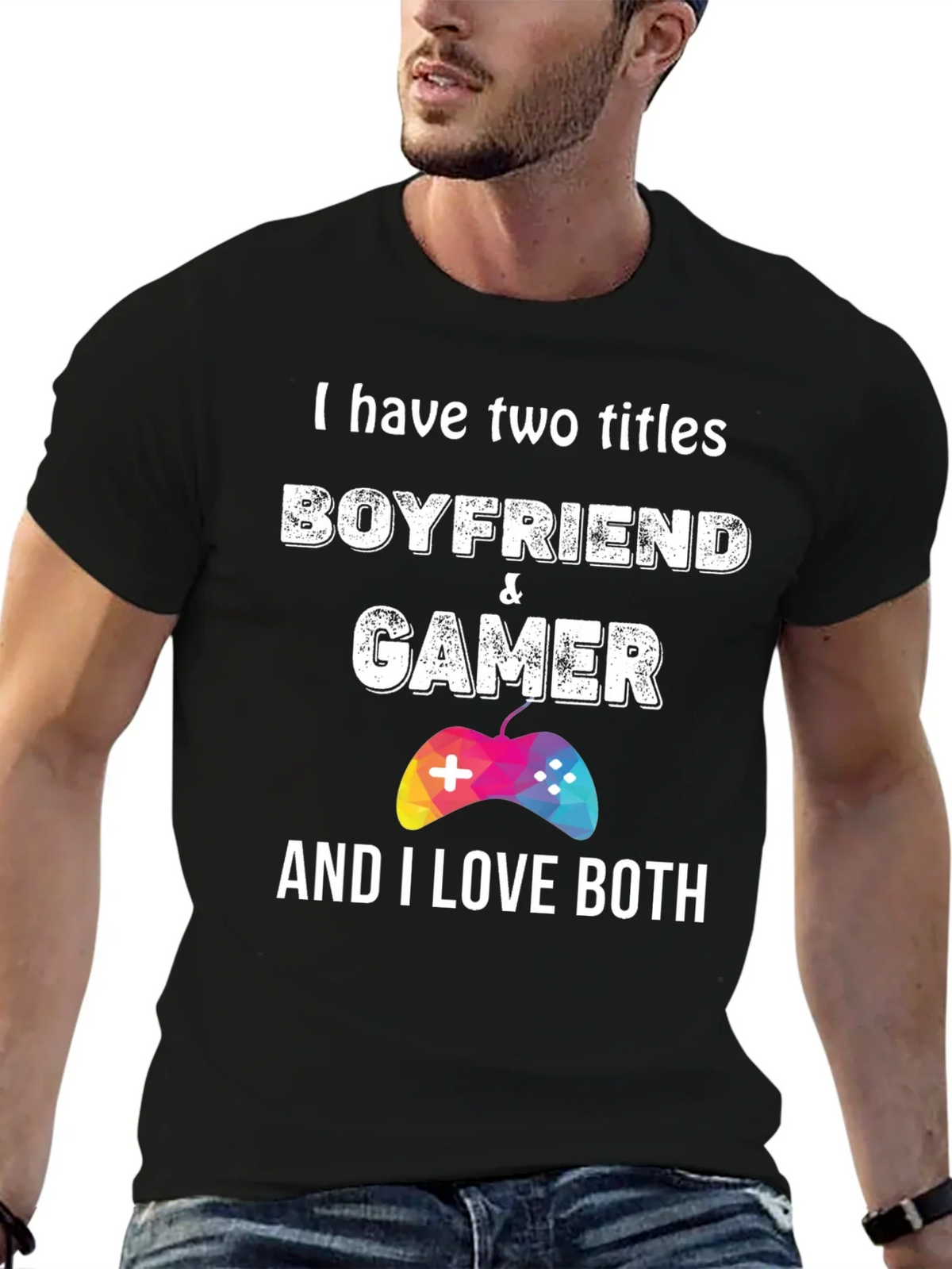 Boyfriend & Gamer Graphic Tee - I Love Both!