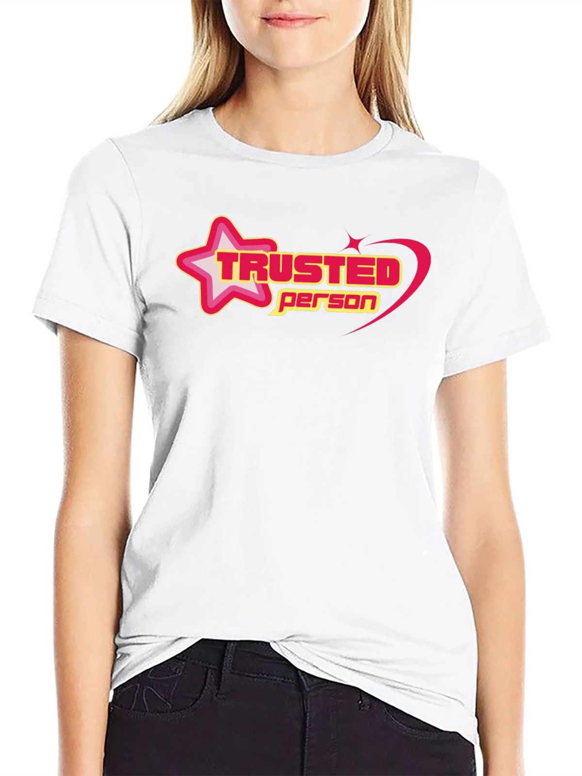 Trusted Person Graphic Black T-Shirt
