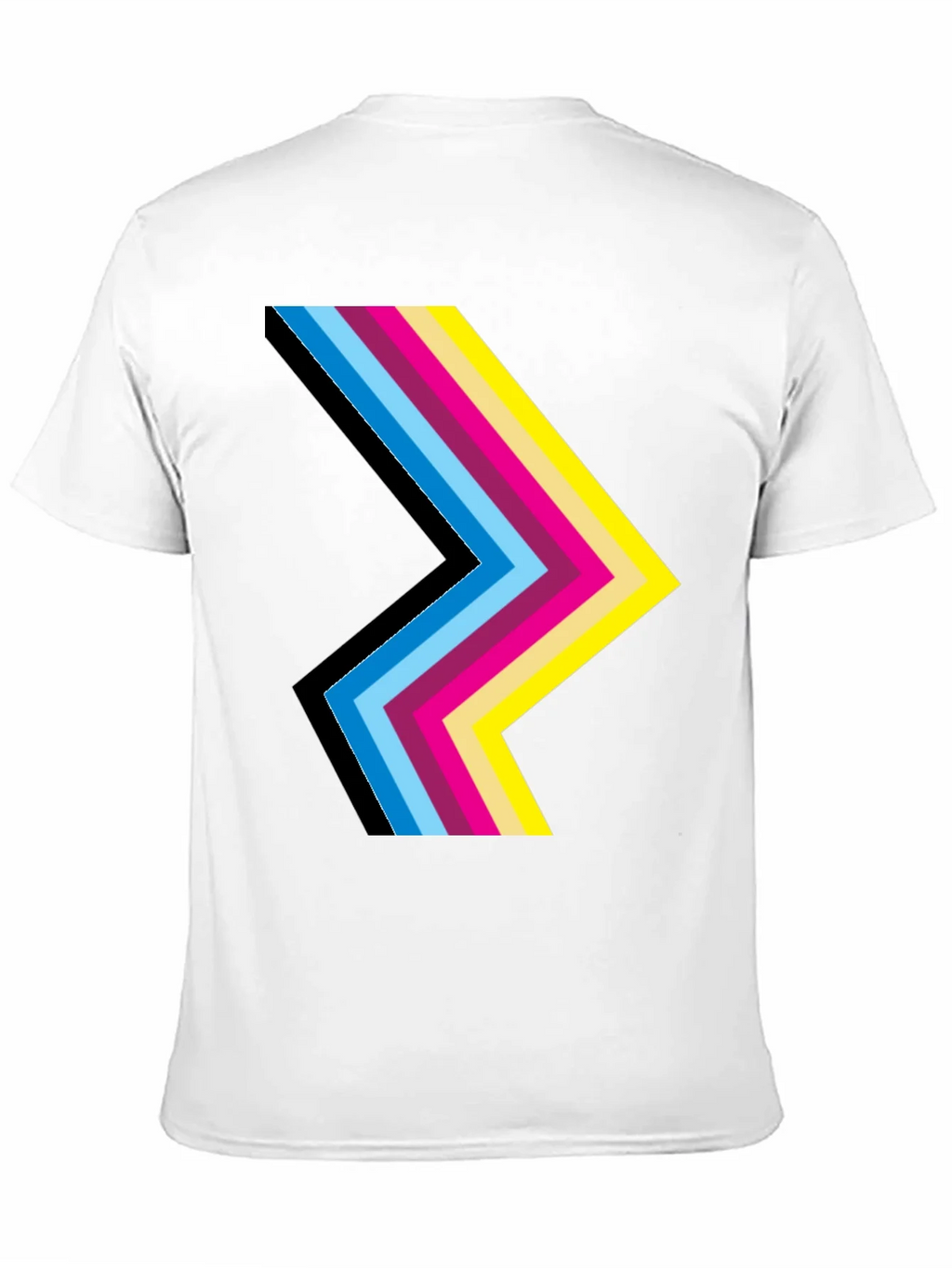 Retro Chevron Graphic Black T-Shirt