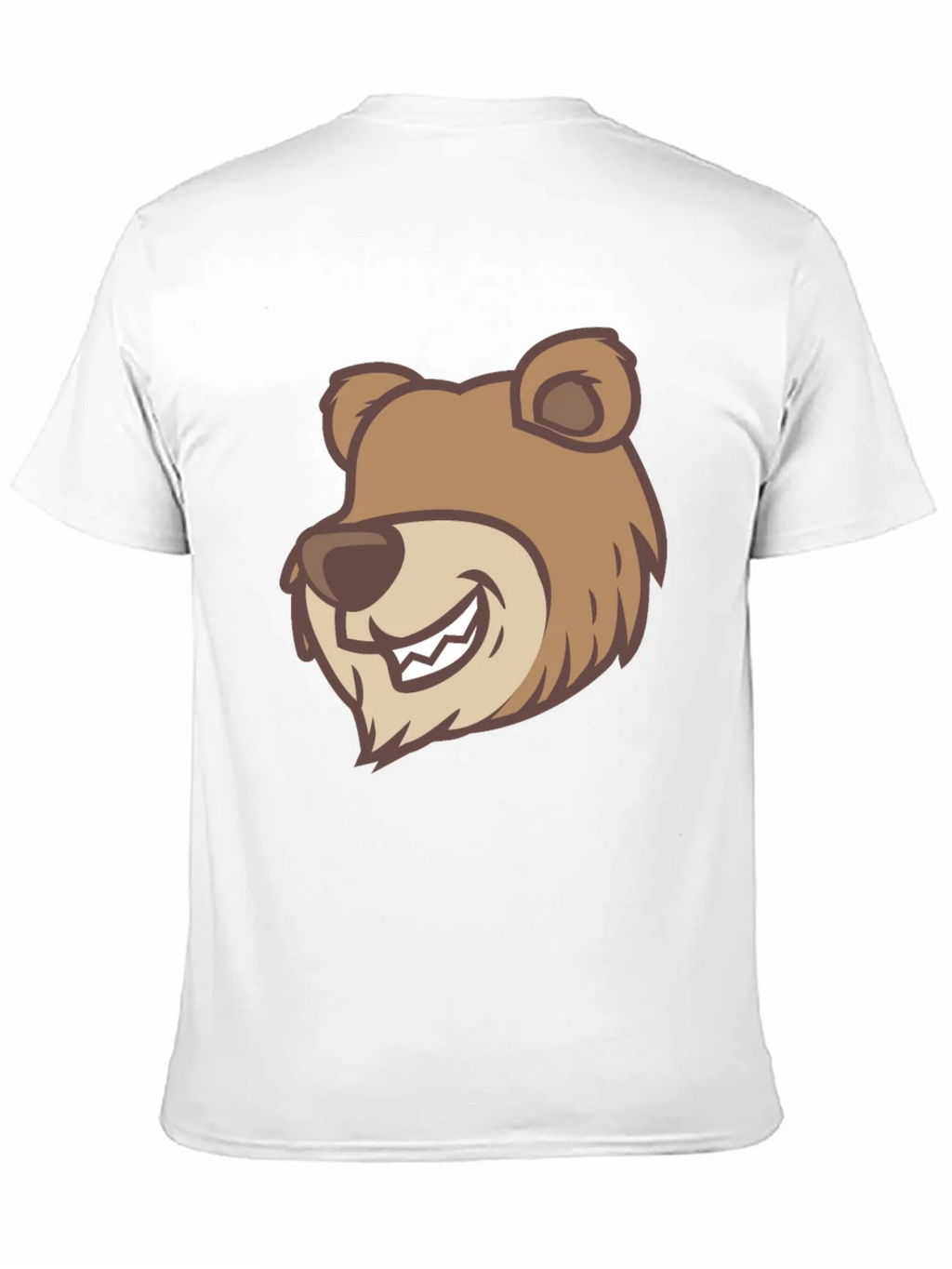 Cartoon Bear Graphic T-Shirt - Black