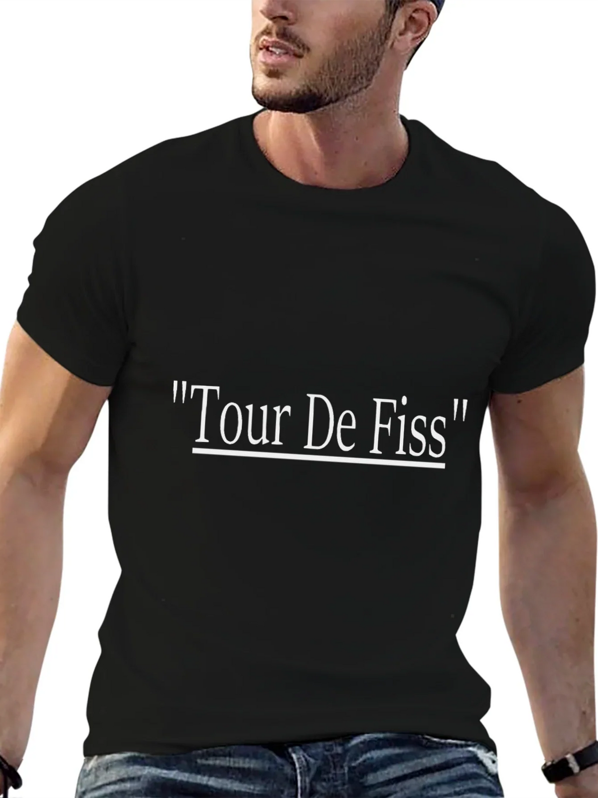 Tour De Fiss Black Graphic T-Shirt