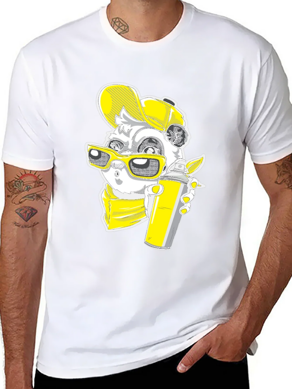 Graffiti Panda Graphic Tee - Urban Style