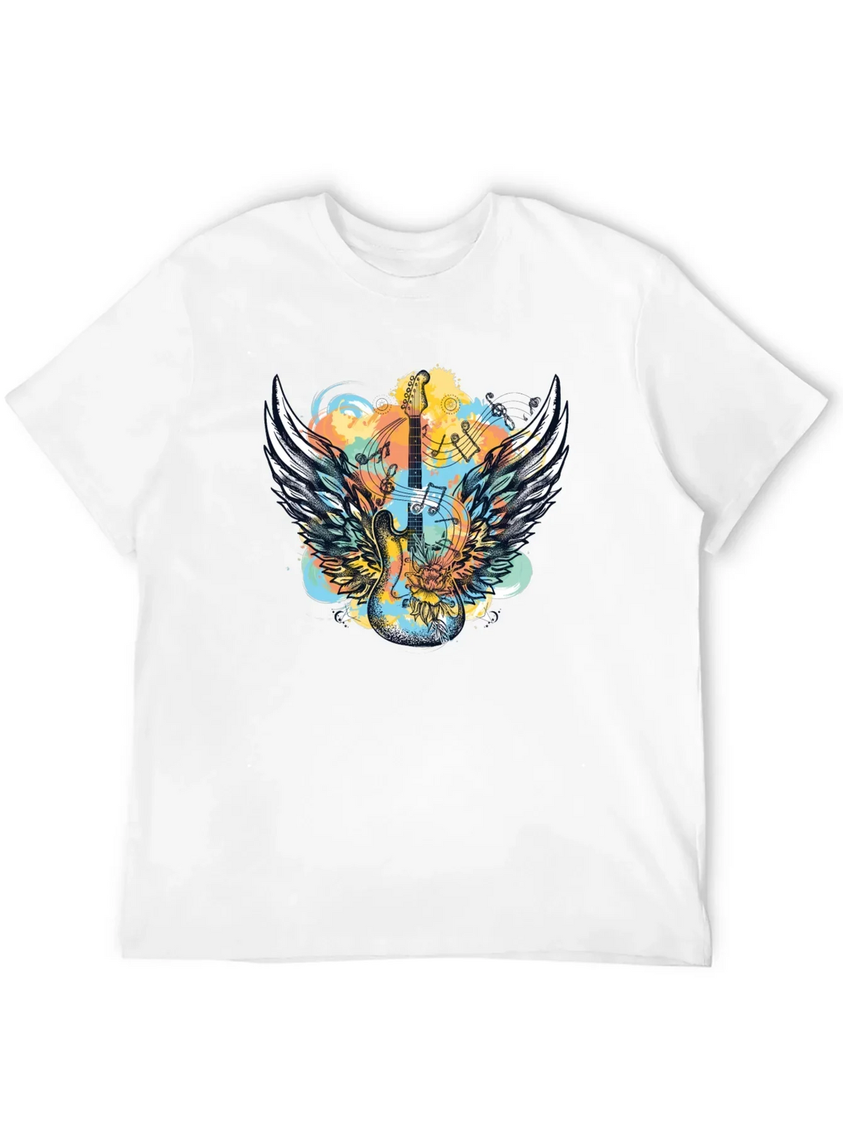 Winged Guitar T-Shirt - Rocker Style