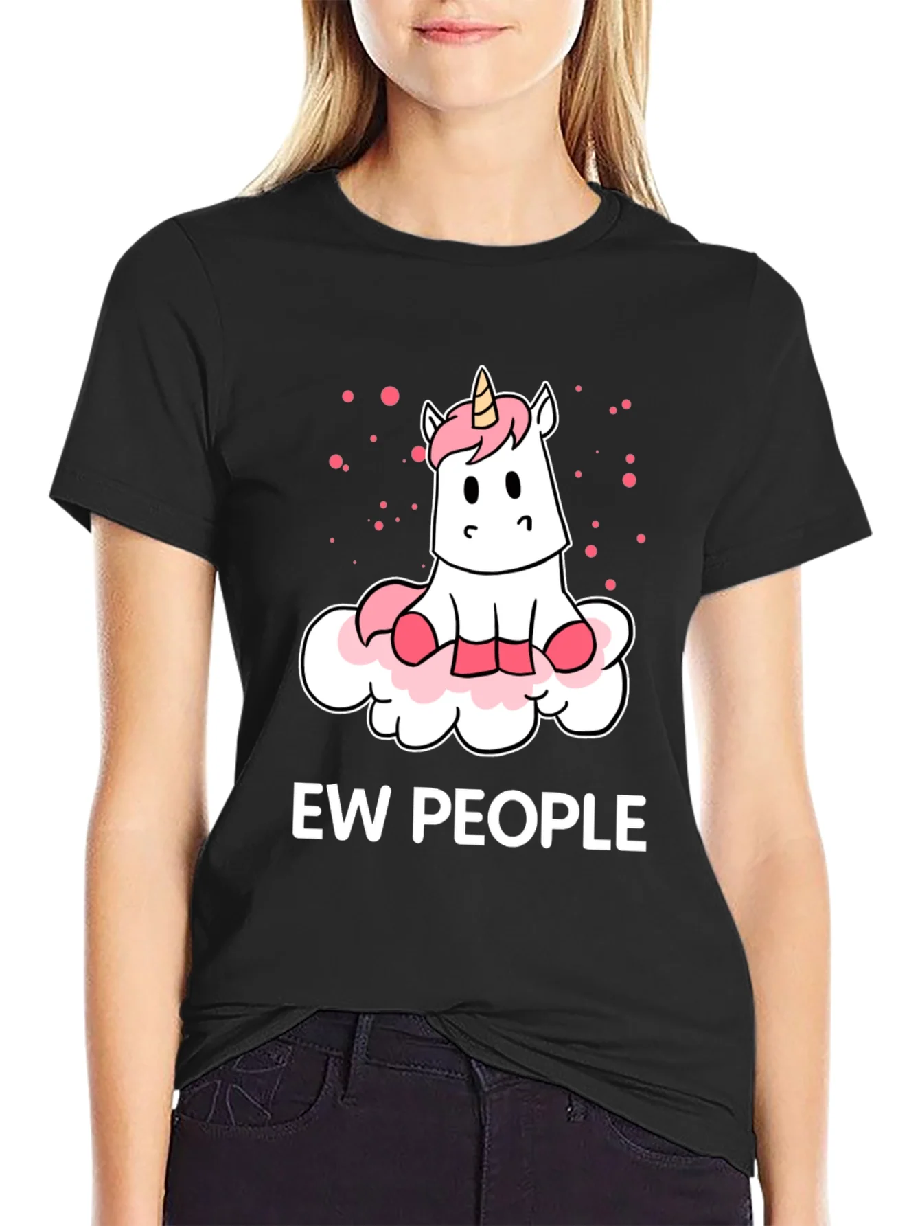 Ew People Unicorn Graphic Tee - Funny Introvert T-Shirt