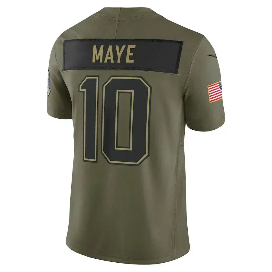 New England Patriots Drake Maye  2025 Salute To Service  Limited Jersey
