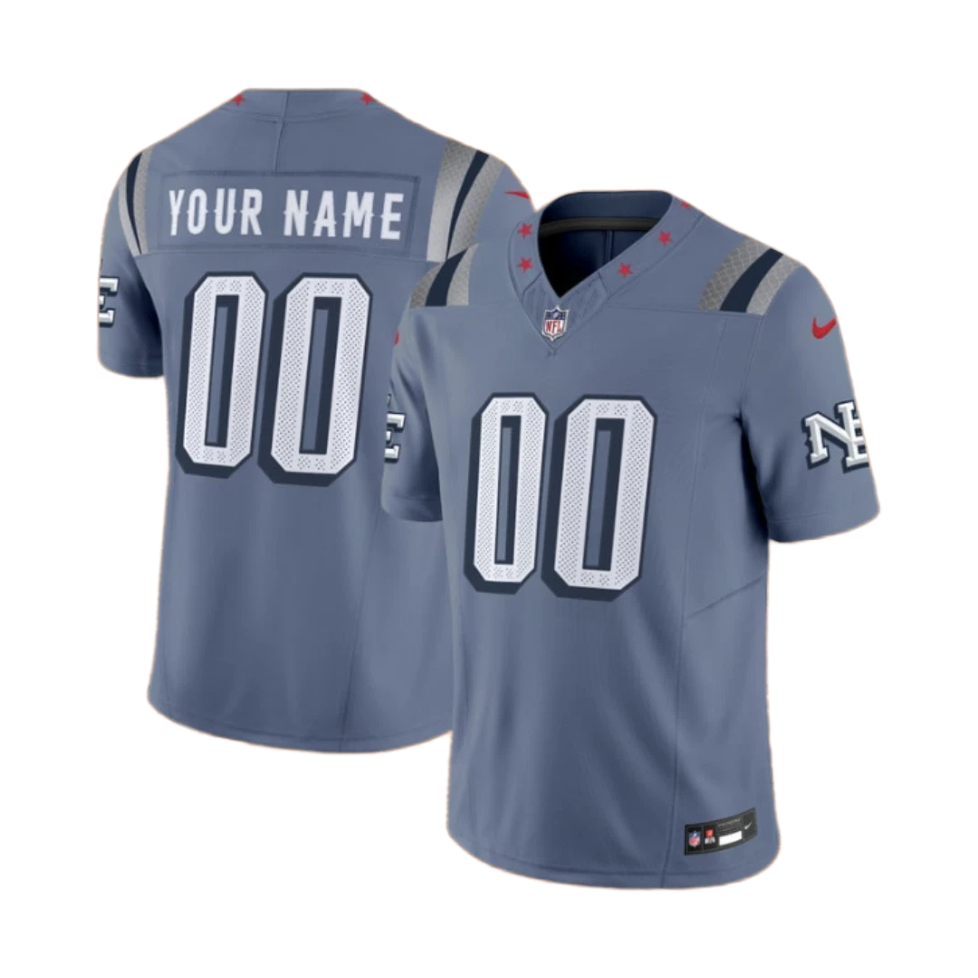 Custom New England Patriots 2025 Rivalries Collection Jersey - Storm Blue