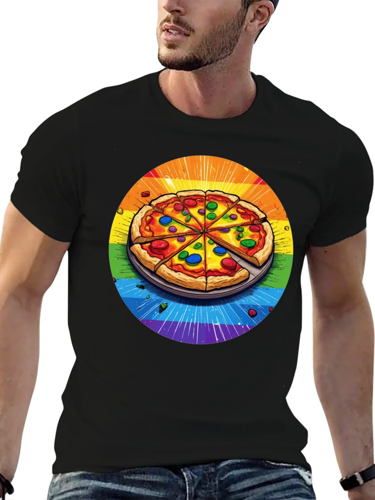 Rainbow Pizza T-Shirt