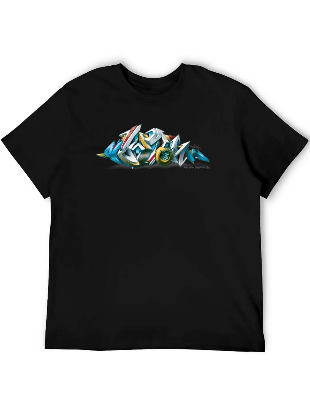 Urban Graffiti Art Black T-Shirt