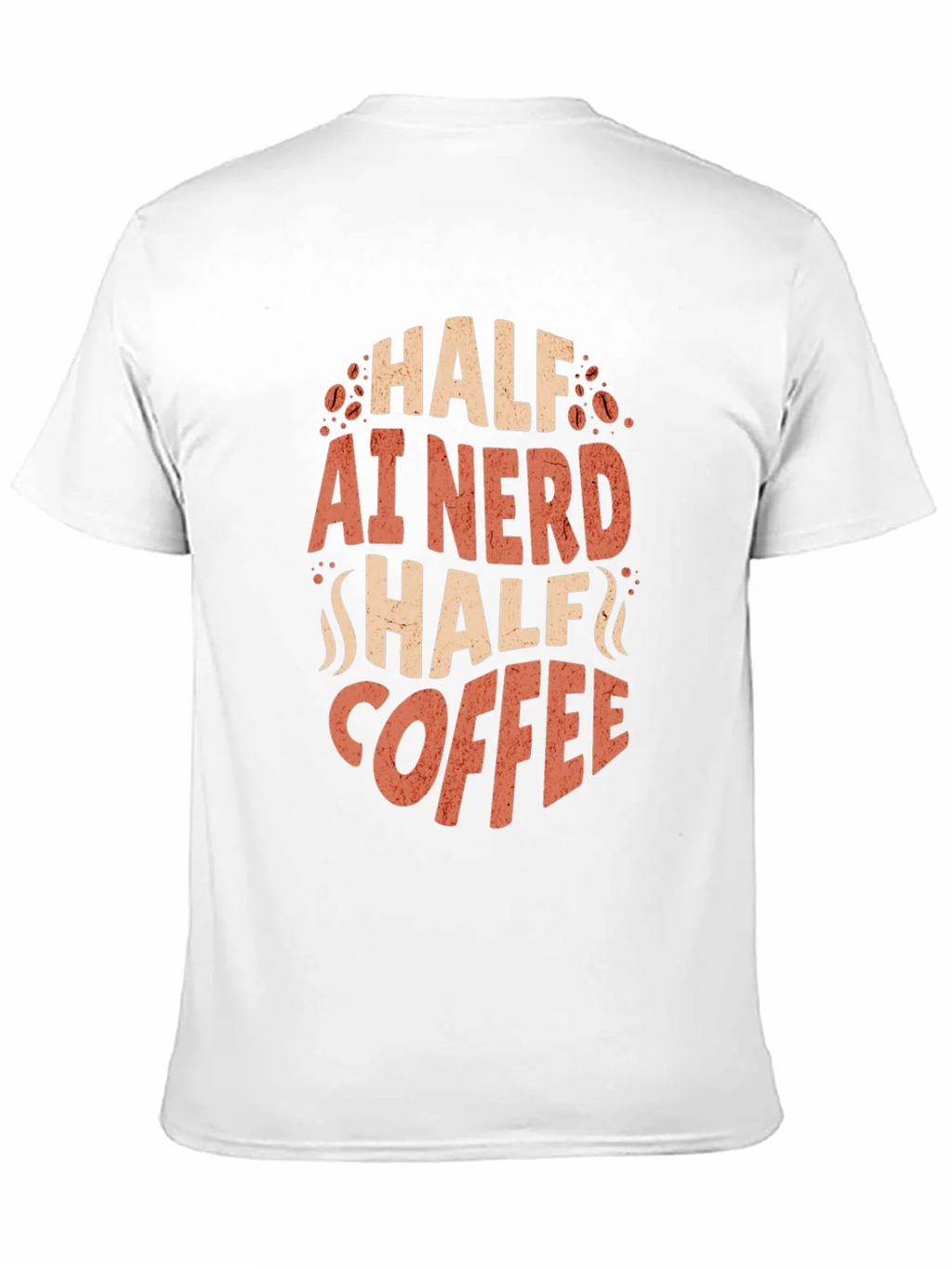 Half AI Nerd Half Coffee T-Shirt - Black