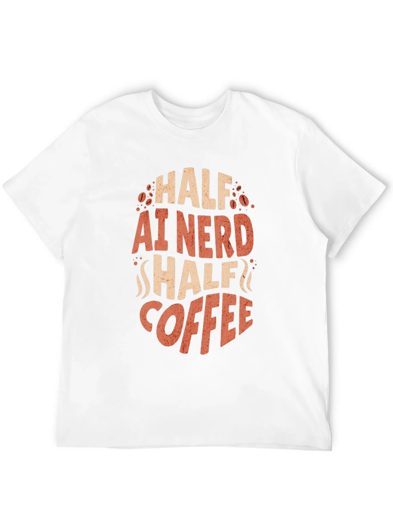 Half AI Nerd Half Coffee T-Shirt - Black