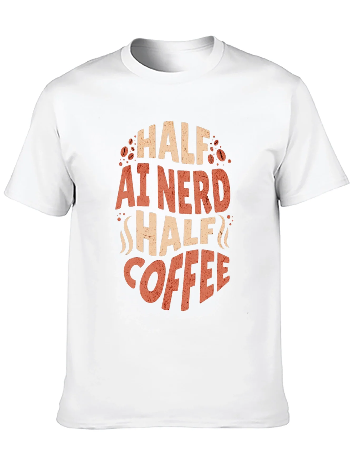 Half AI Nerd Half Coffee T-Shirt - Black