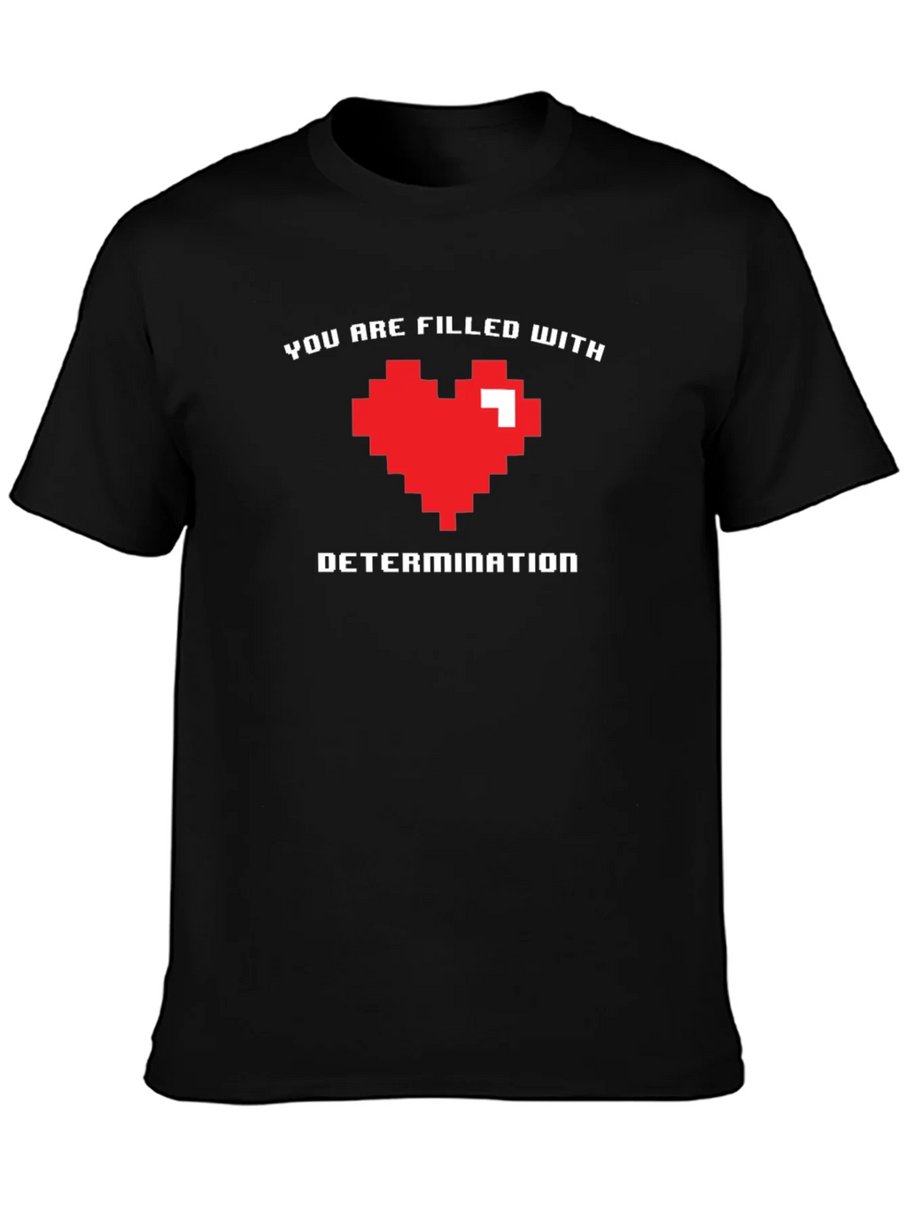 Pixel Heart Determination Graphic T-Shirt