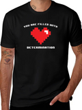 Pixel Heart Determination Graphic T-Shirt