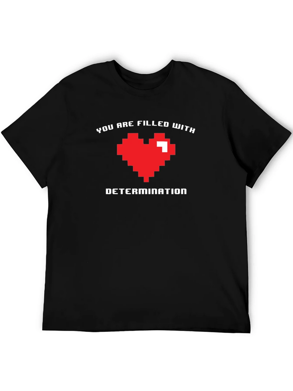 Pixel Heart Determination Graphic T-Shirt