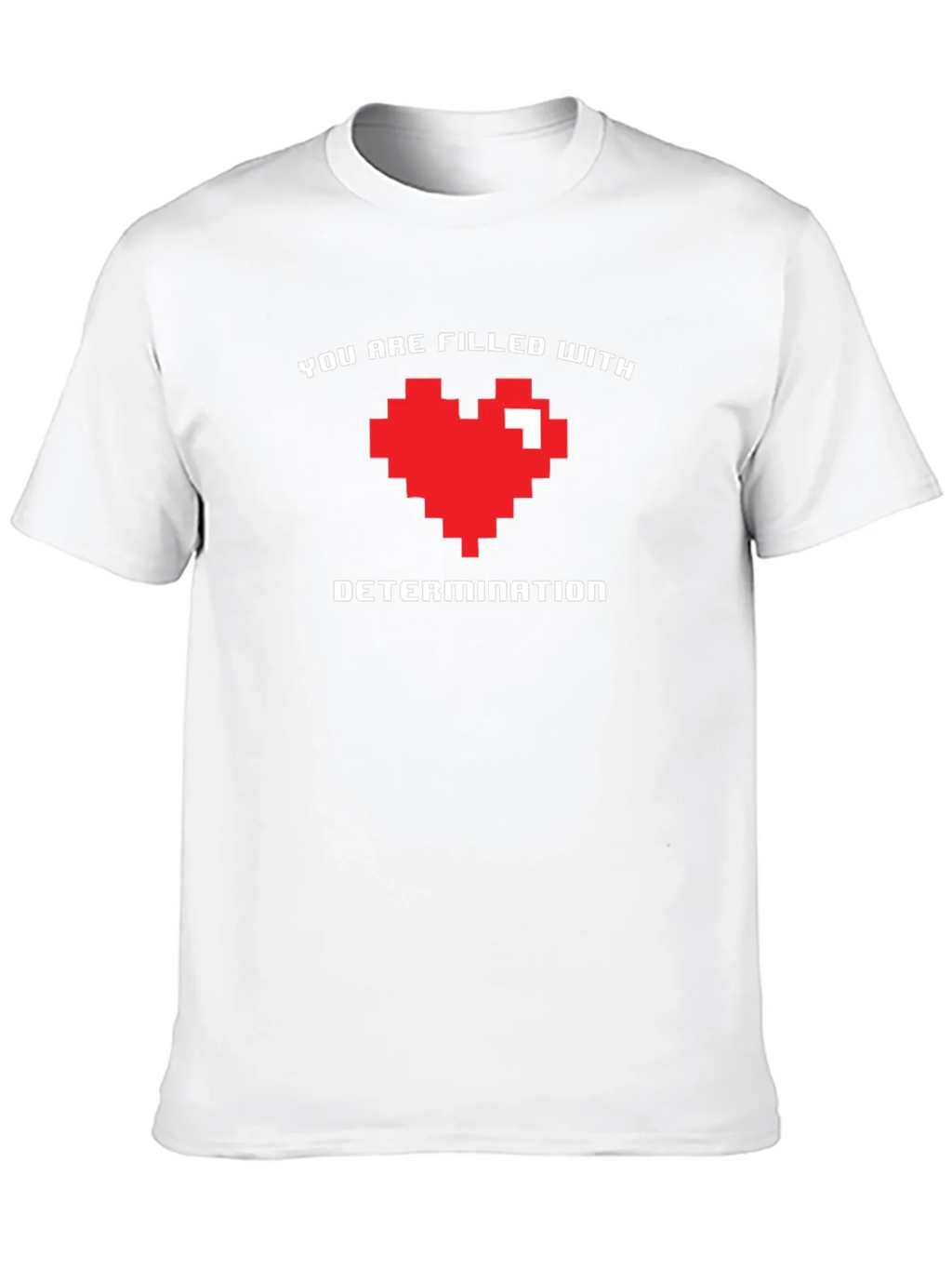Pixel Heart Determination Graphic T-Shirt