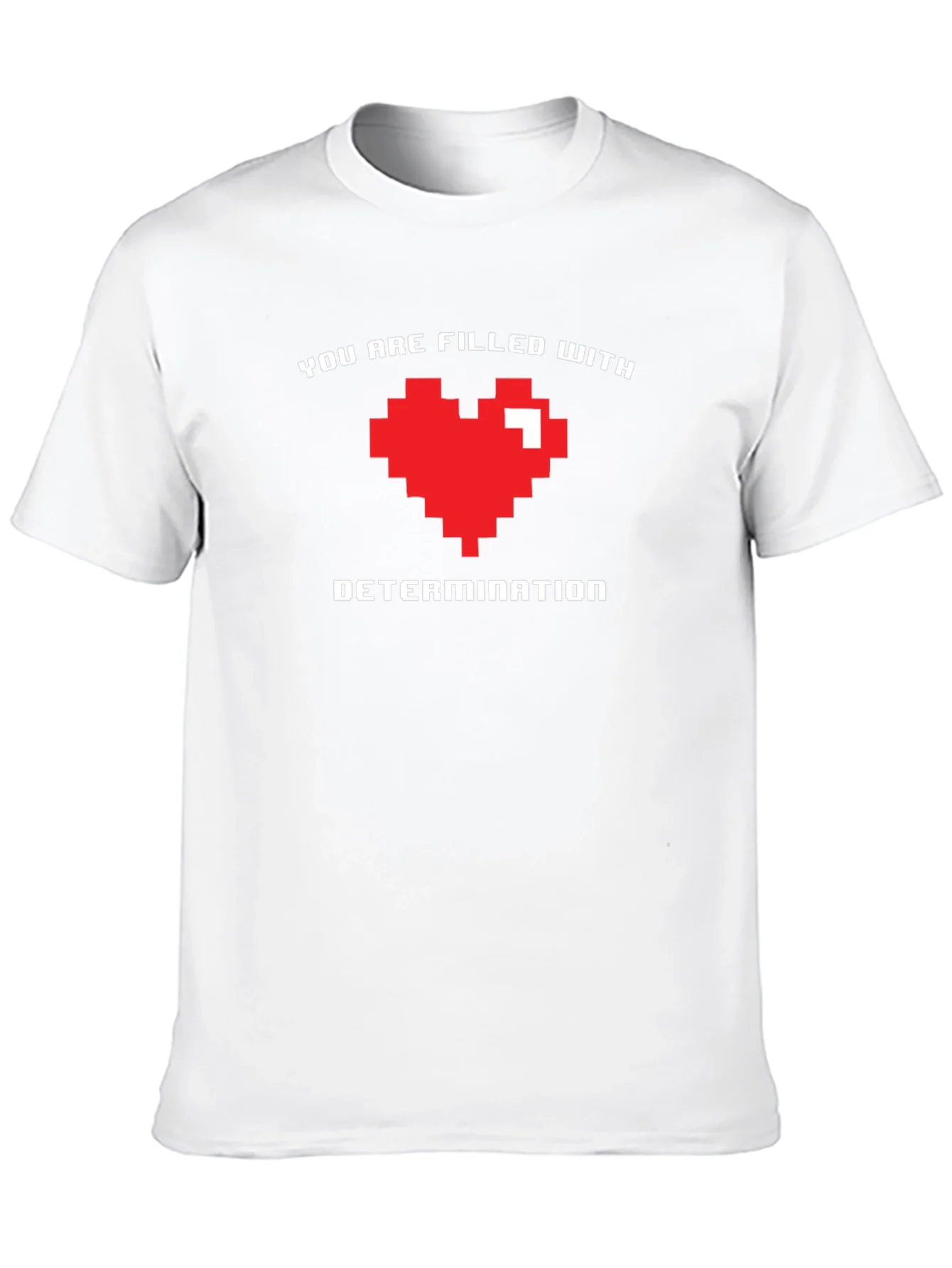 Pixel Heart Determination Graphic T-Shirt