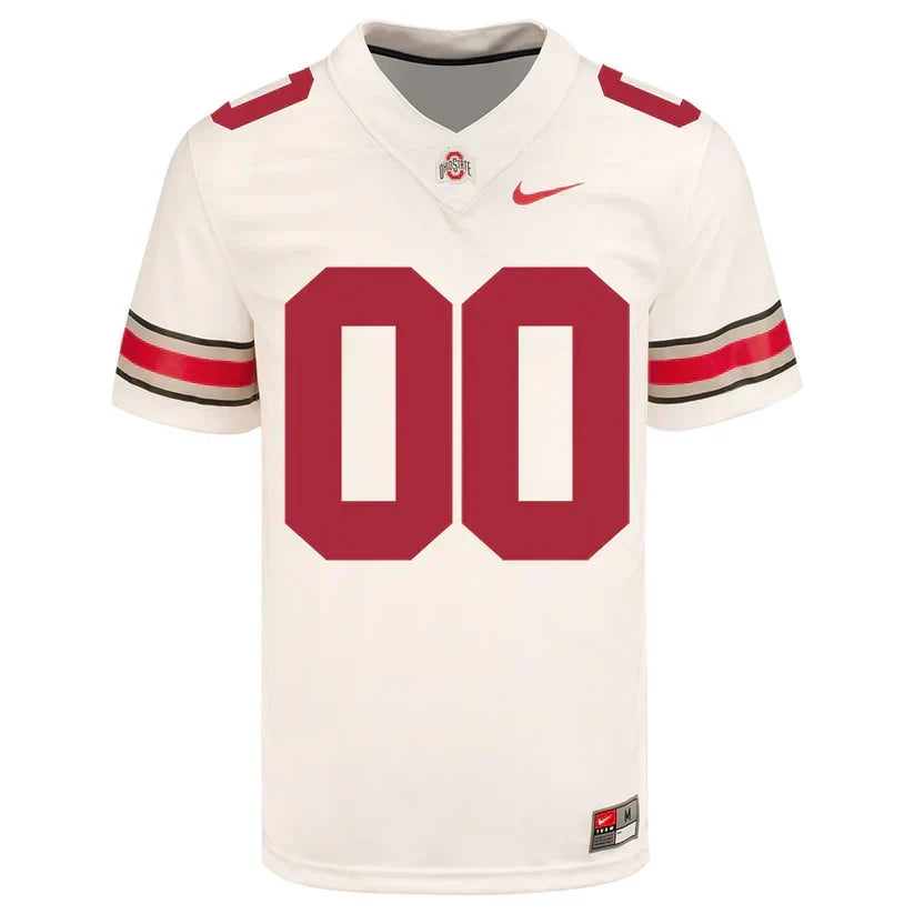 Custom Ohio States Buckeyes Jersey - White
