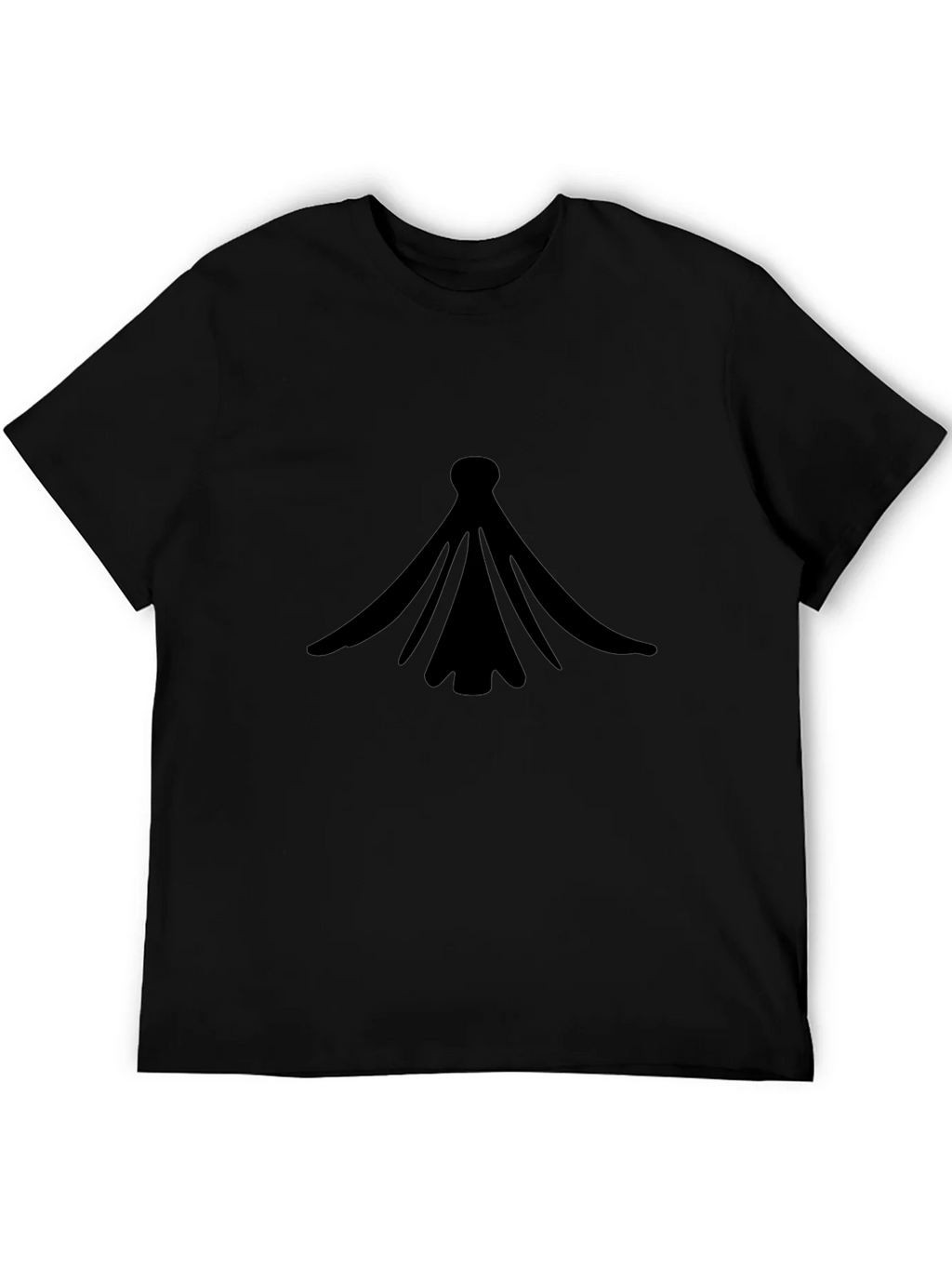Black Graphic Tee - Abstract Design