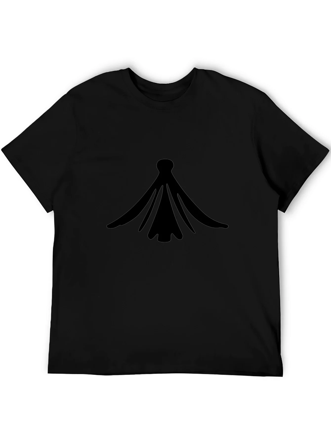 Black Graphic Tee - Abstract Design